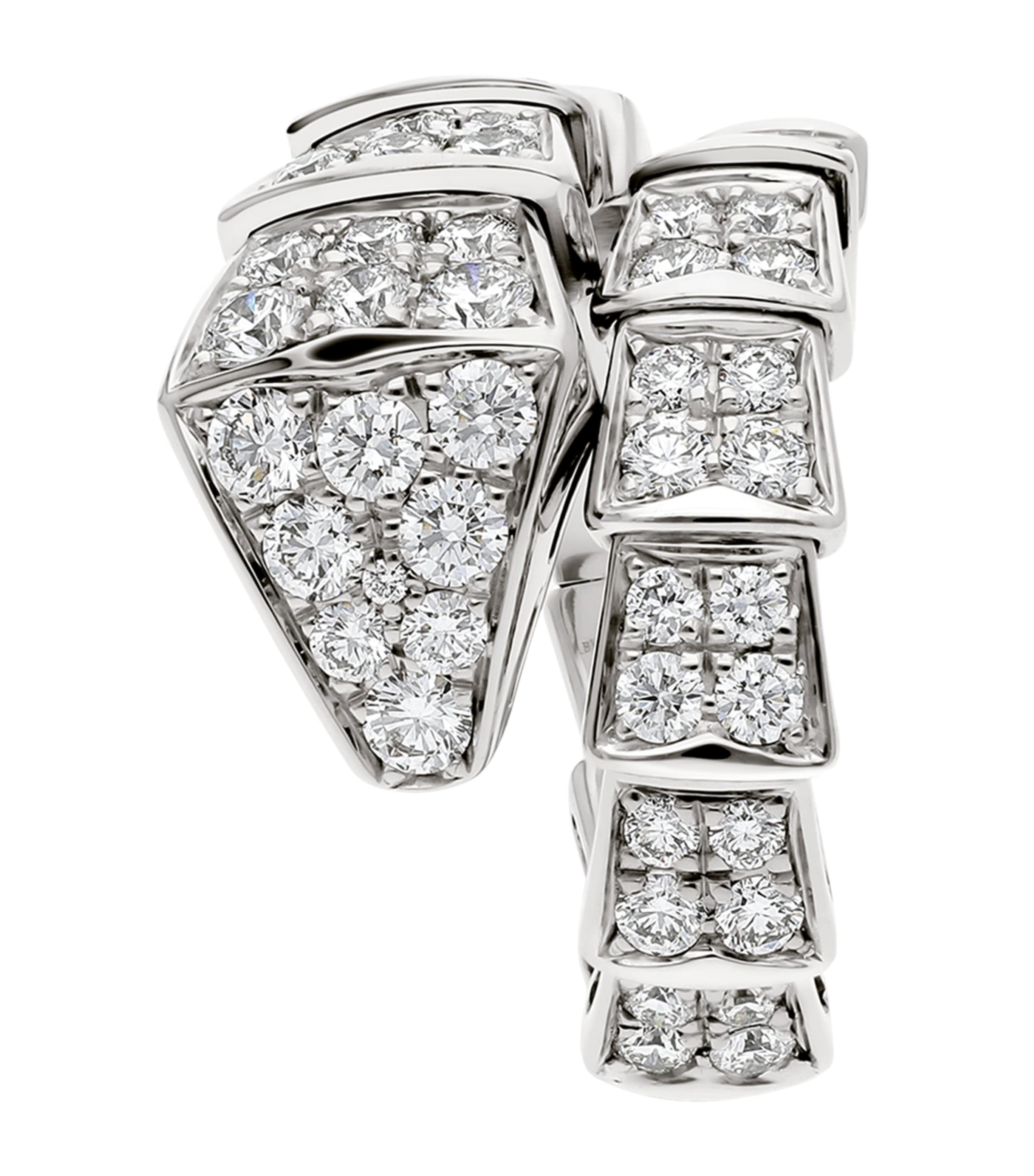 White Gold and Diamond Serpenti Viper Ring WHITE GOLD Image 2