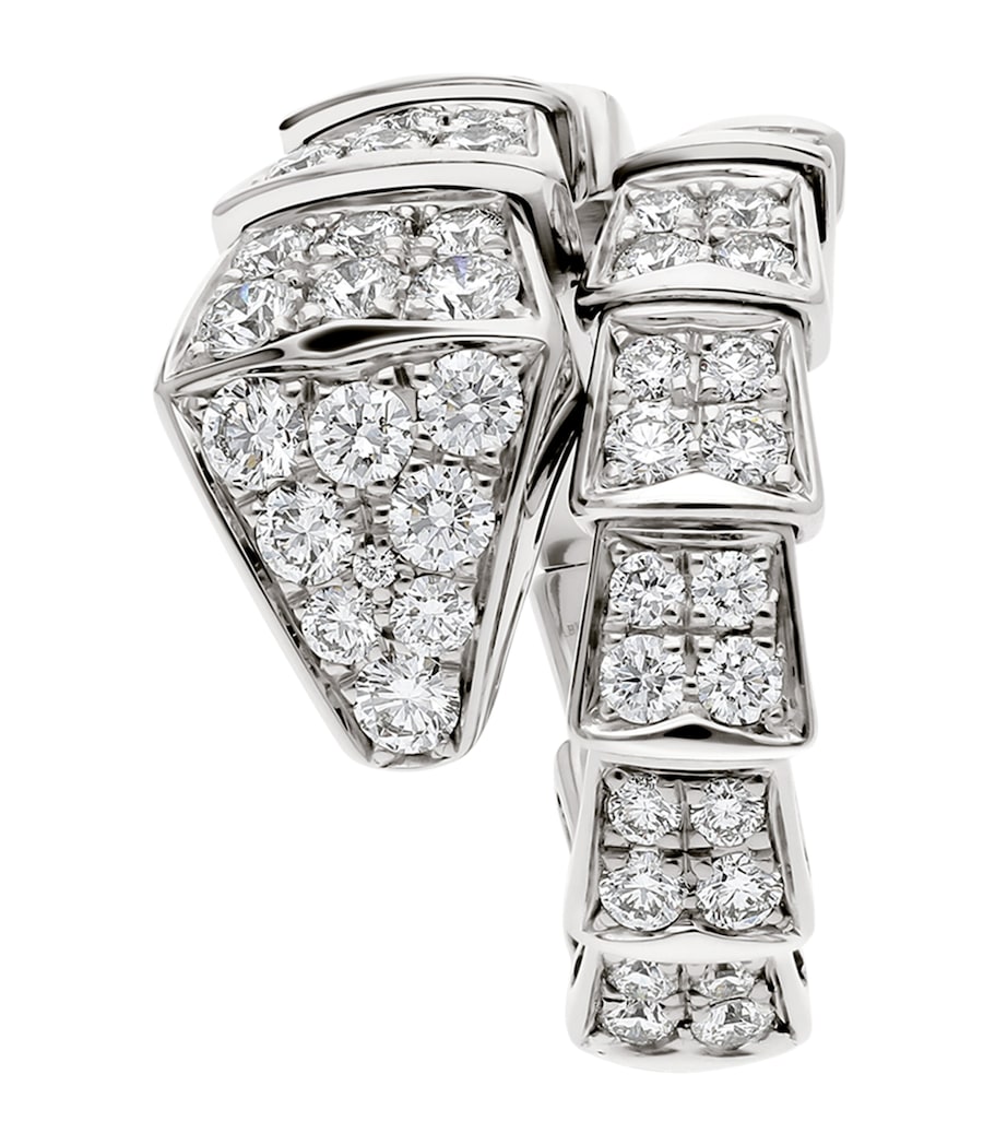 White Gold and Diamond Serpenti Viper Ring WHITE GOLD Image 2