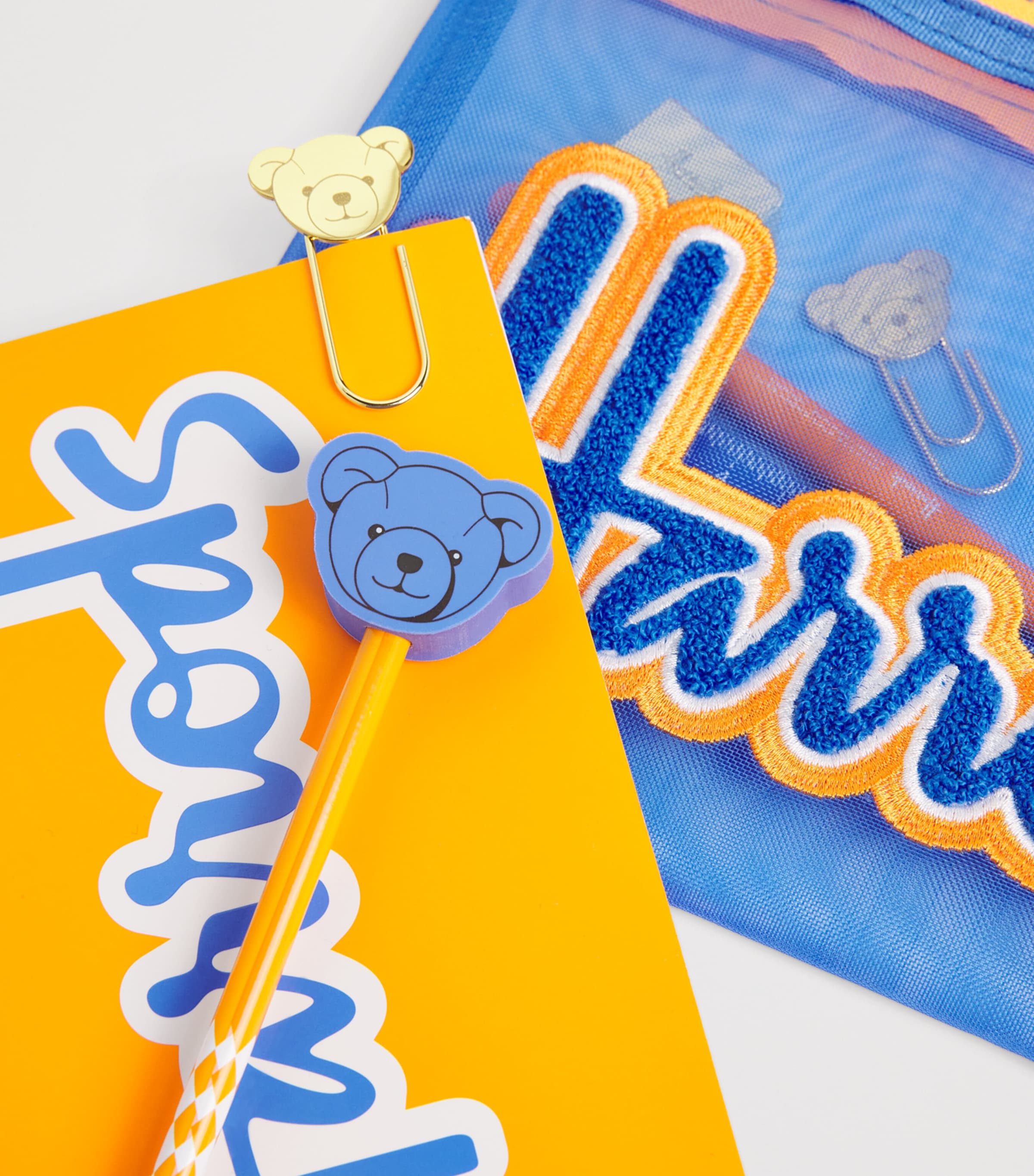 Filled Logo Pencil Case and Stationery Set ORANGE Image 2