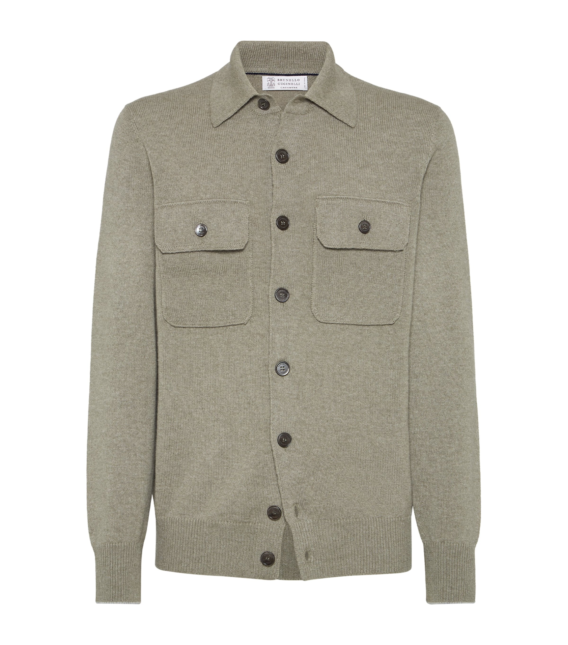 Cashmere Shirt-Style Cardigan CNZ43 Image 1