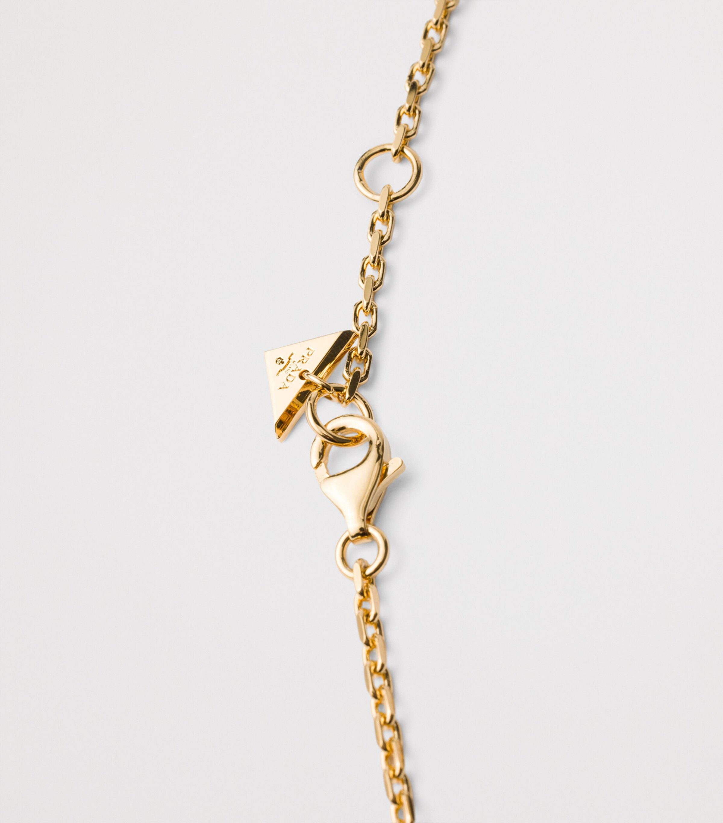 Prada Enamel-Detail Logo Necklace Gold/silver Image 4