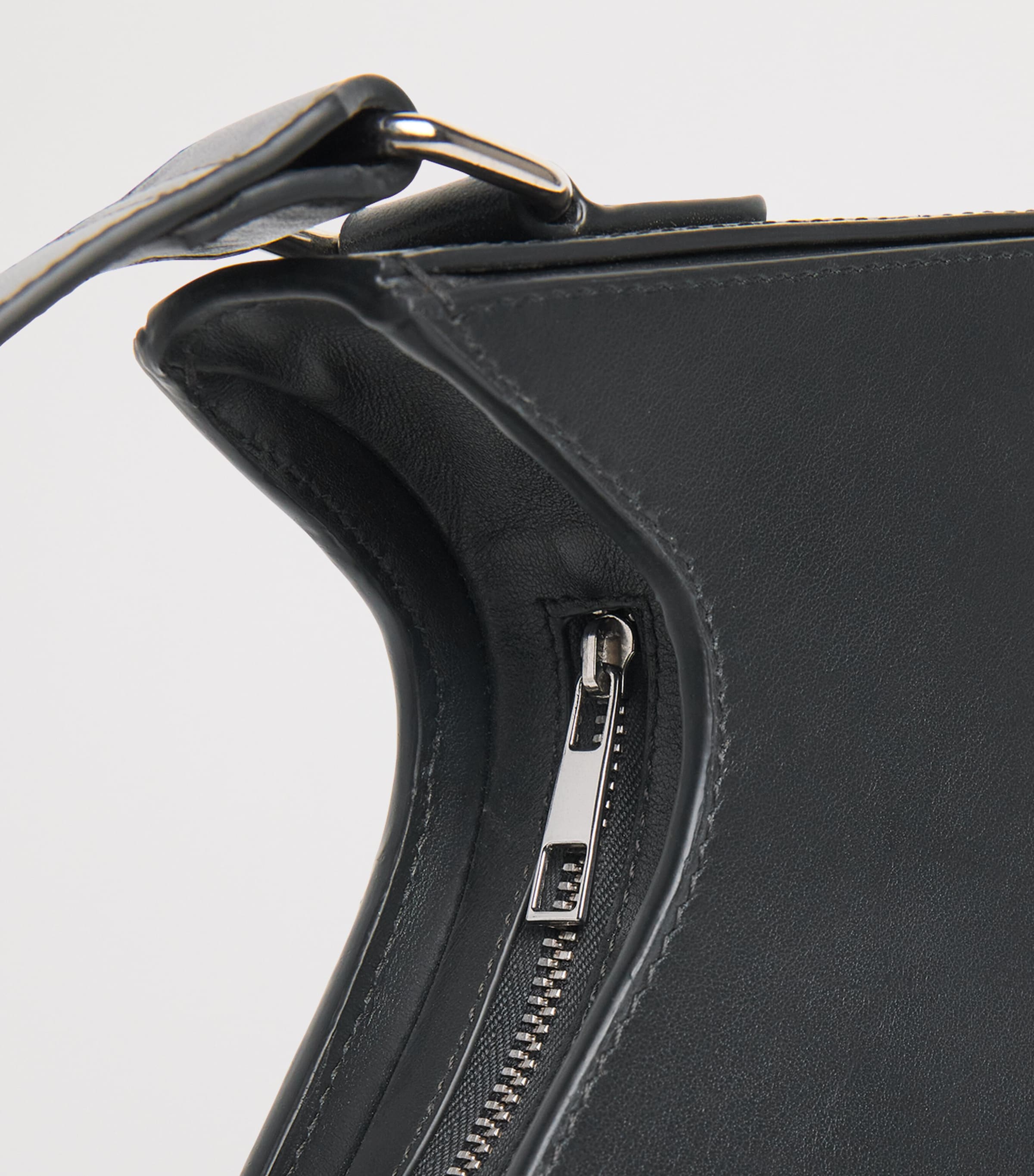 Talel Paris Leather Wave Shoulder Bag Black Image 5
