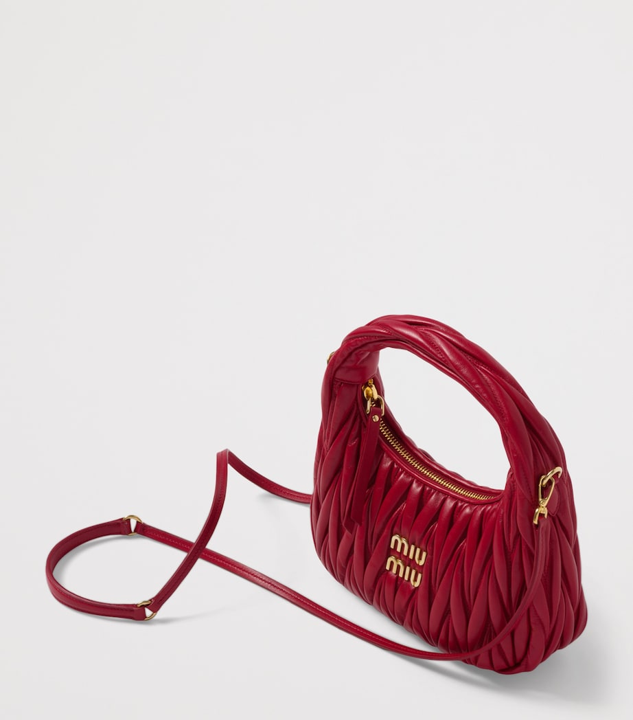 Miu Miu Matelassé Leather Wander Top-Handle Bag Red Image 4