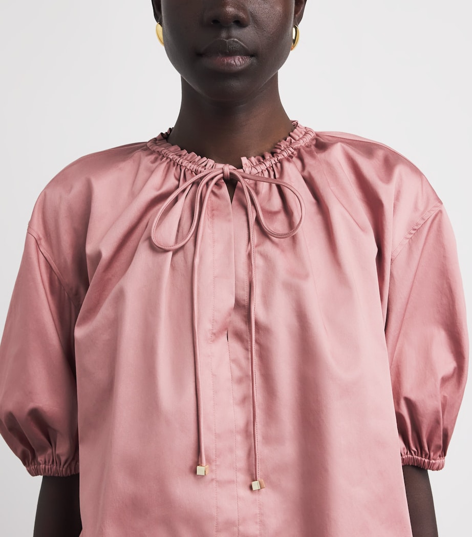 Joseph Womens Cotton Sateen Nador Blouse Musk Image 3