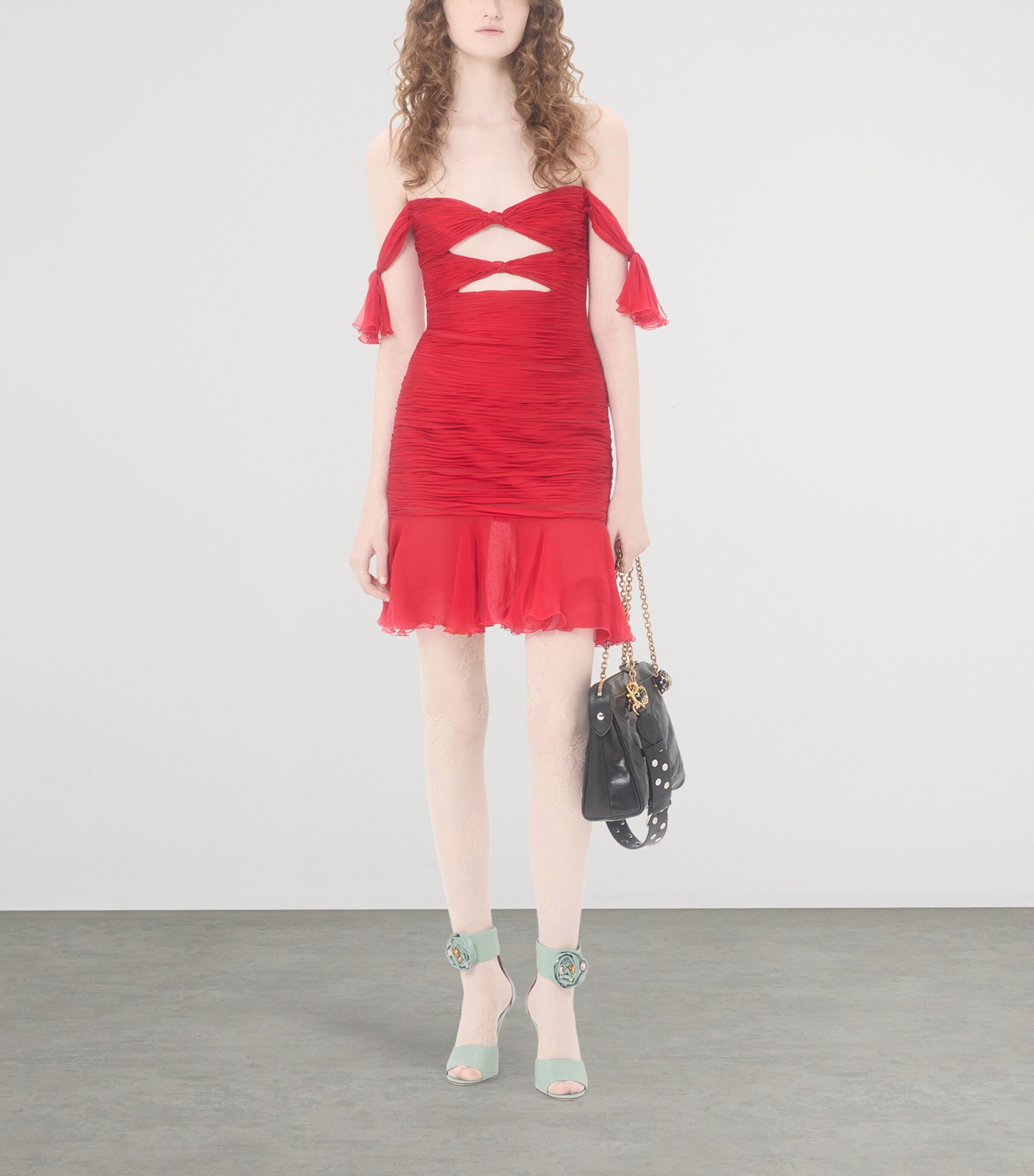 Valentino Womens Silk Chiffon Mini Dress Image 5