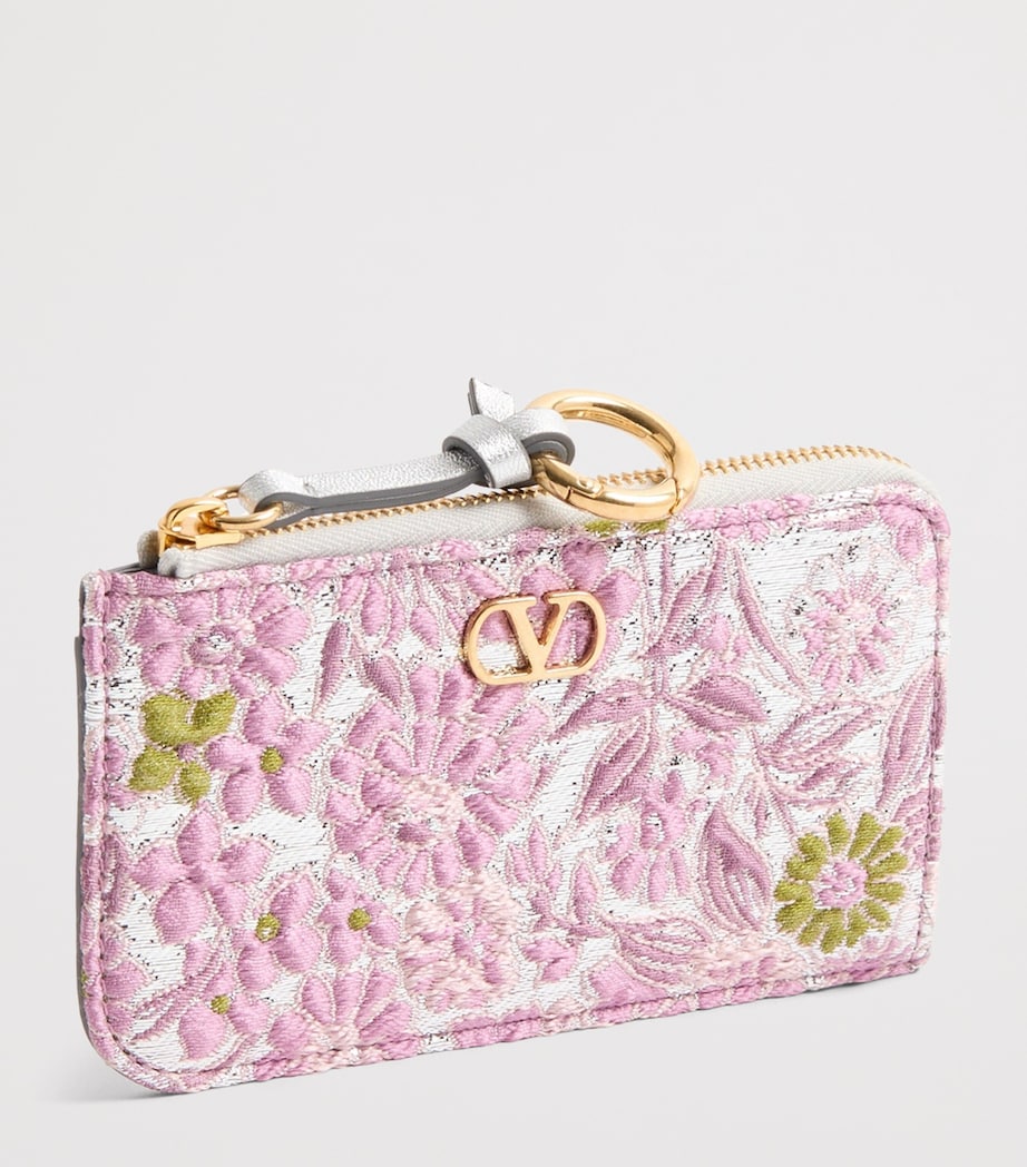 Valentino Garavani Embroidered Floral Card Holder Image 2