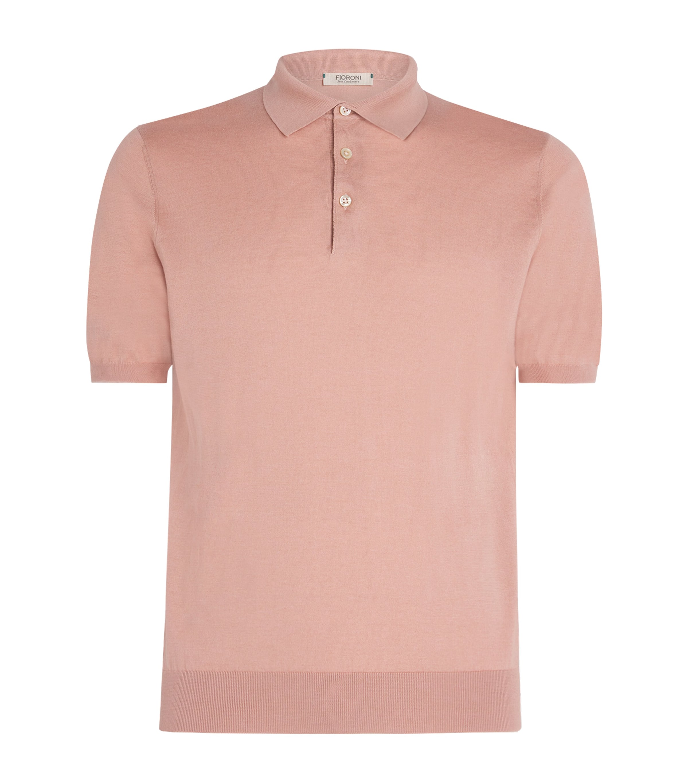 Cotton-Cashmere Polo Shirt E.9-ROSA Image 1