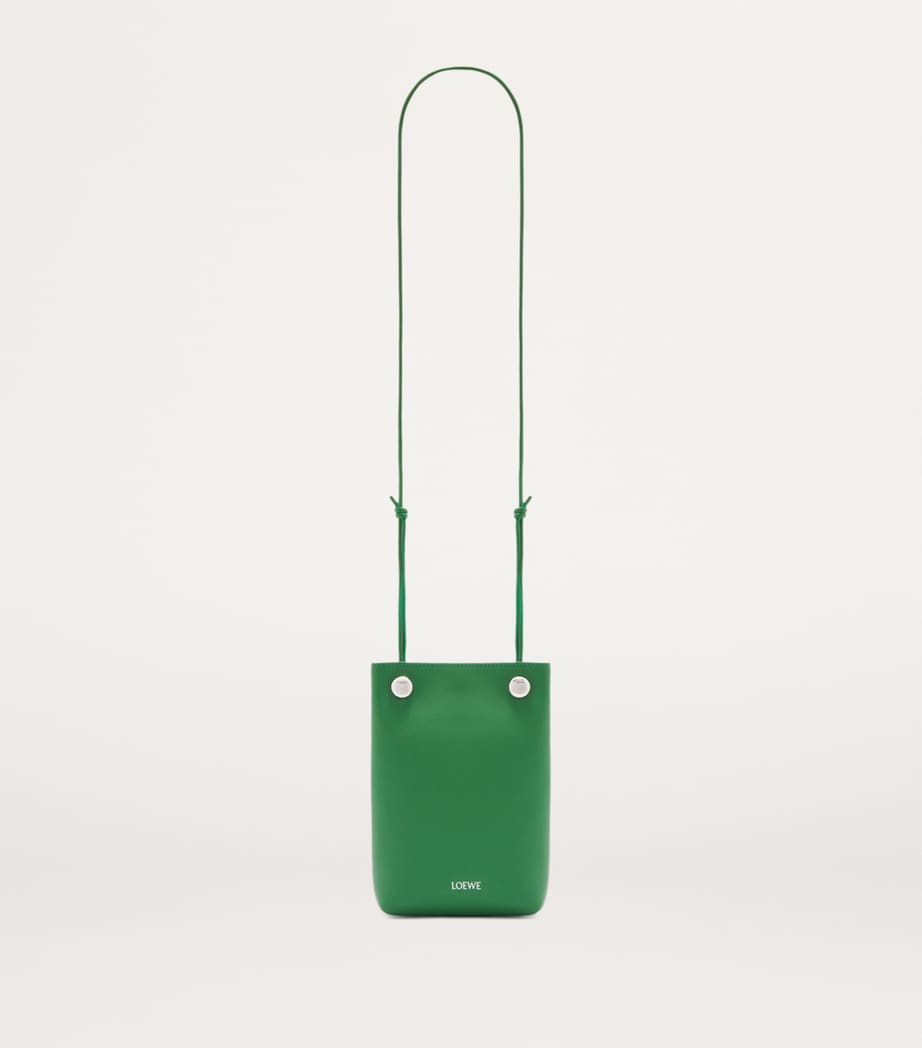 Leather Pebble Cross-Body Bag TROPICAL GREEN Image 5