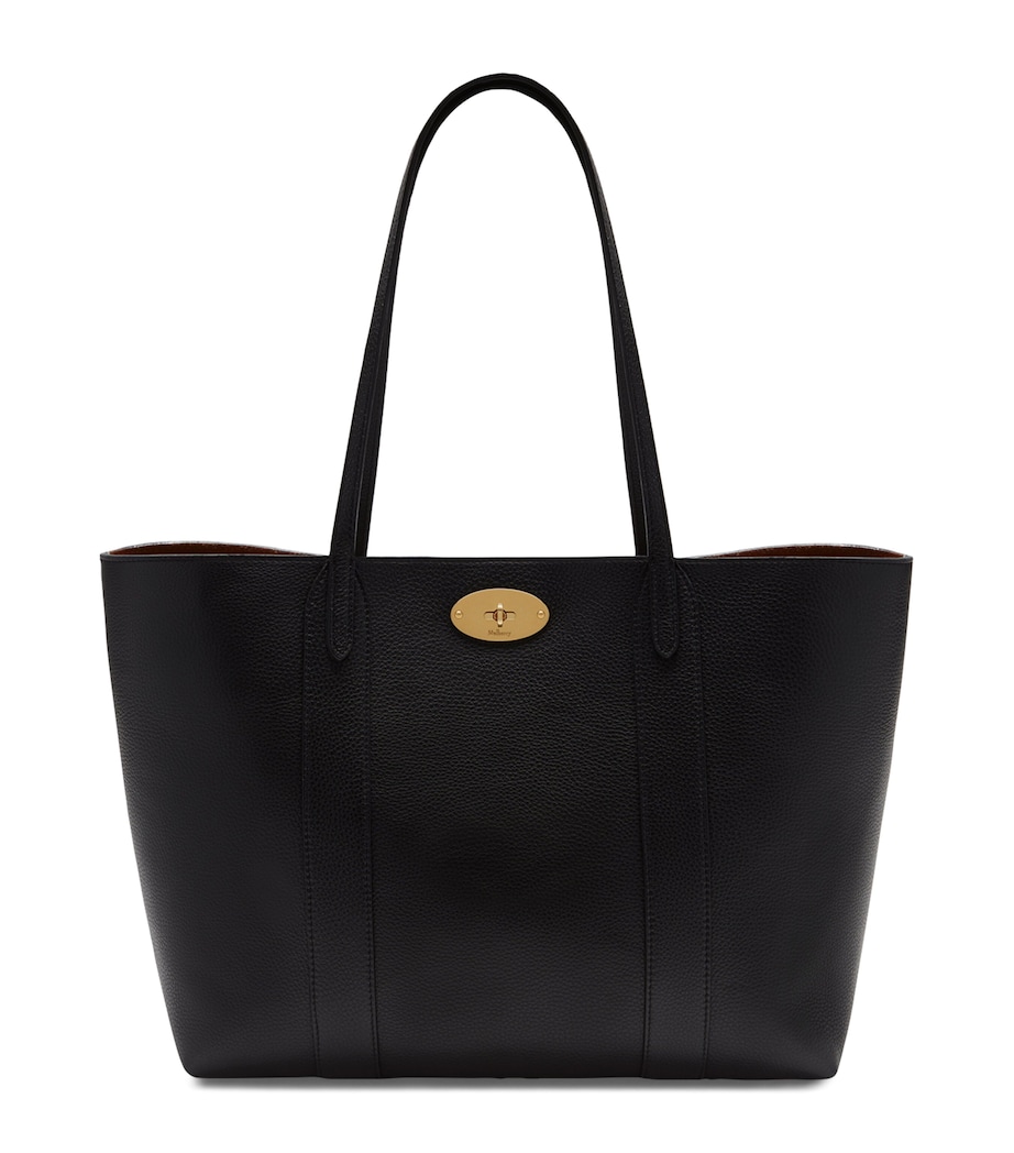 Leather Bayswater Tote Bag BLACK-OAK Image 1