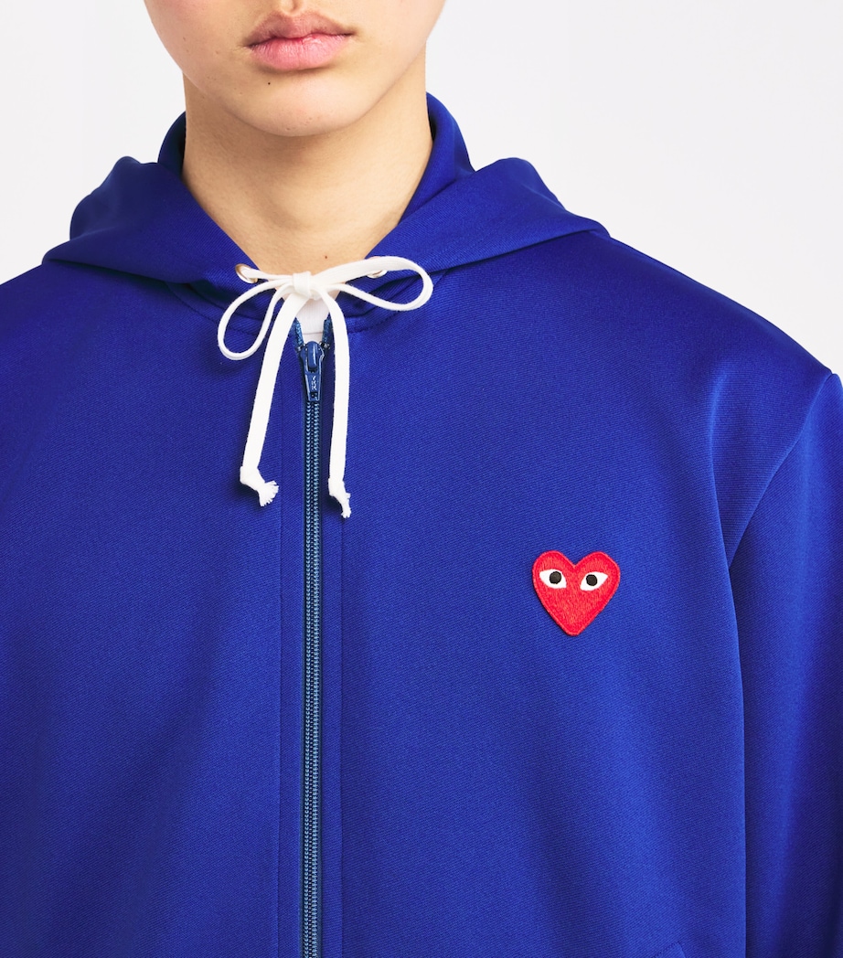 Zip-Up Heart Hoodie NAVY Image 6