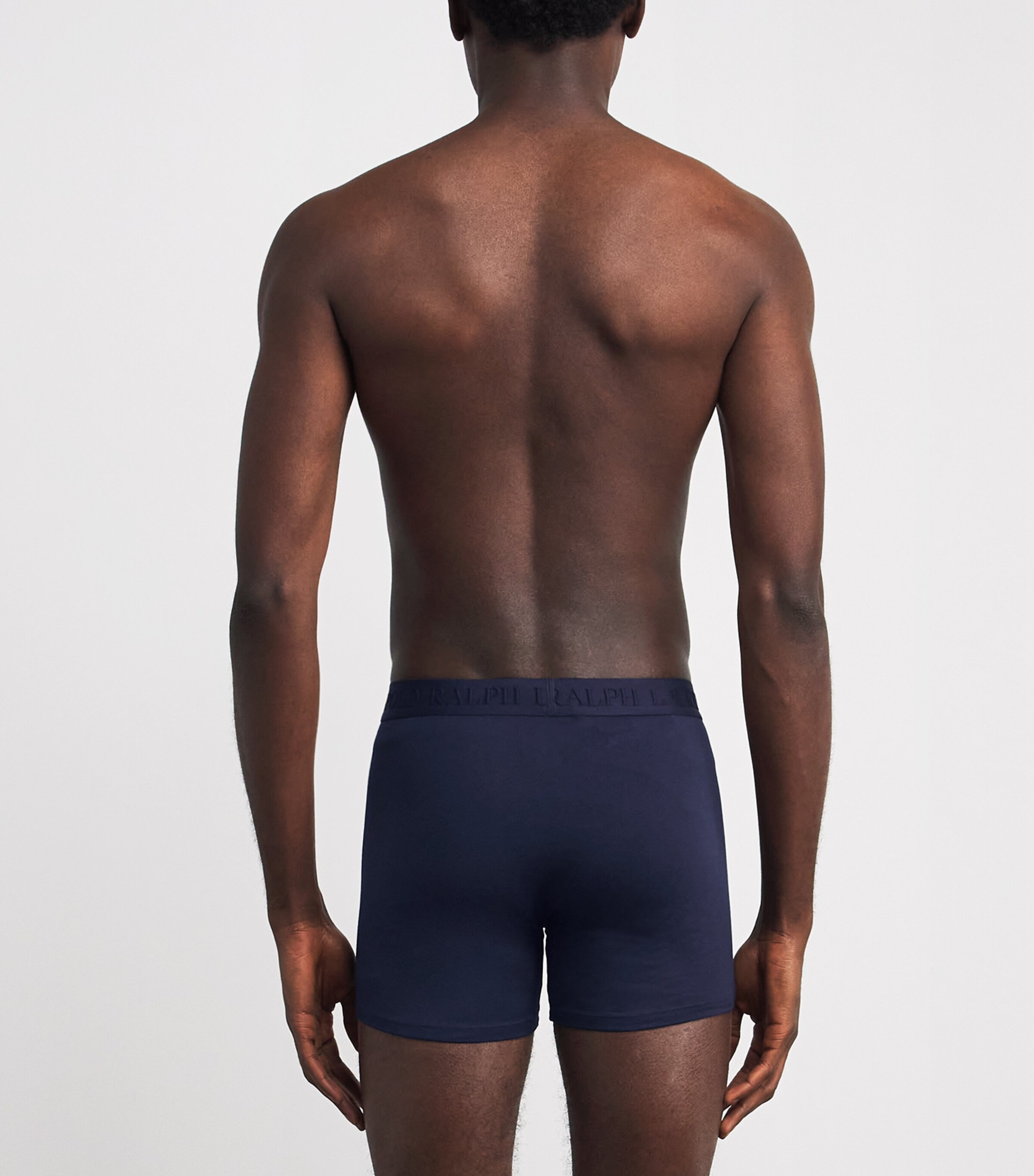 Stretch-Cotton Logo Boxer Briefs (Pack of 3) BLUES Image 3