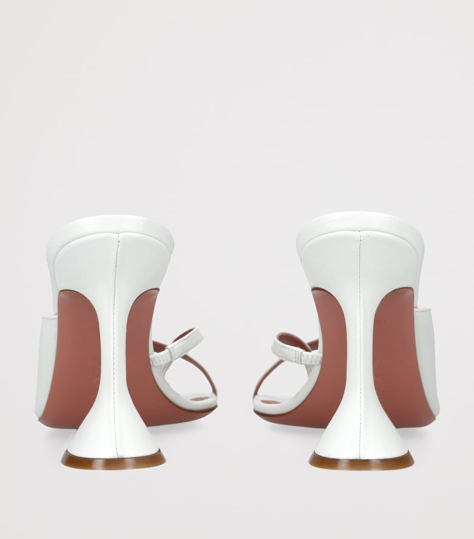 Leather Shiona Heeled Mules 95 WHITE Image 2