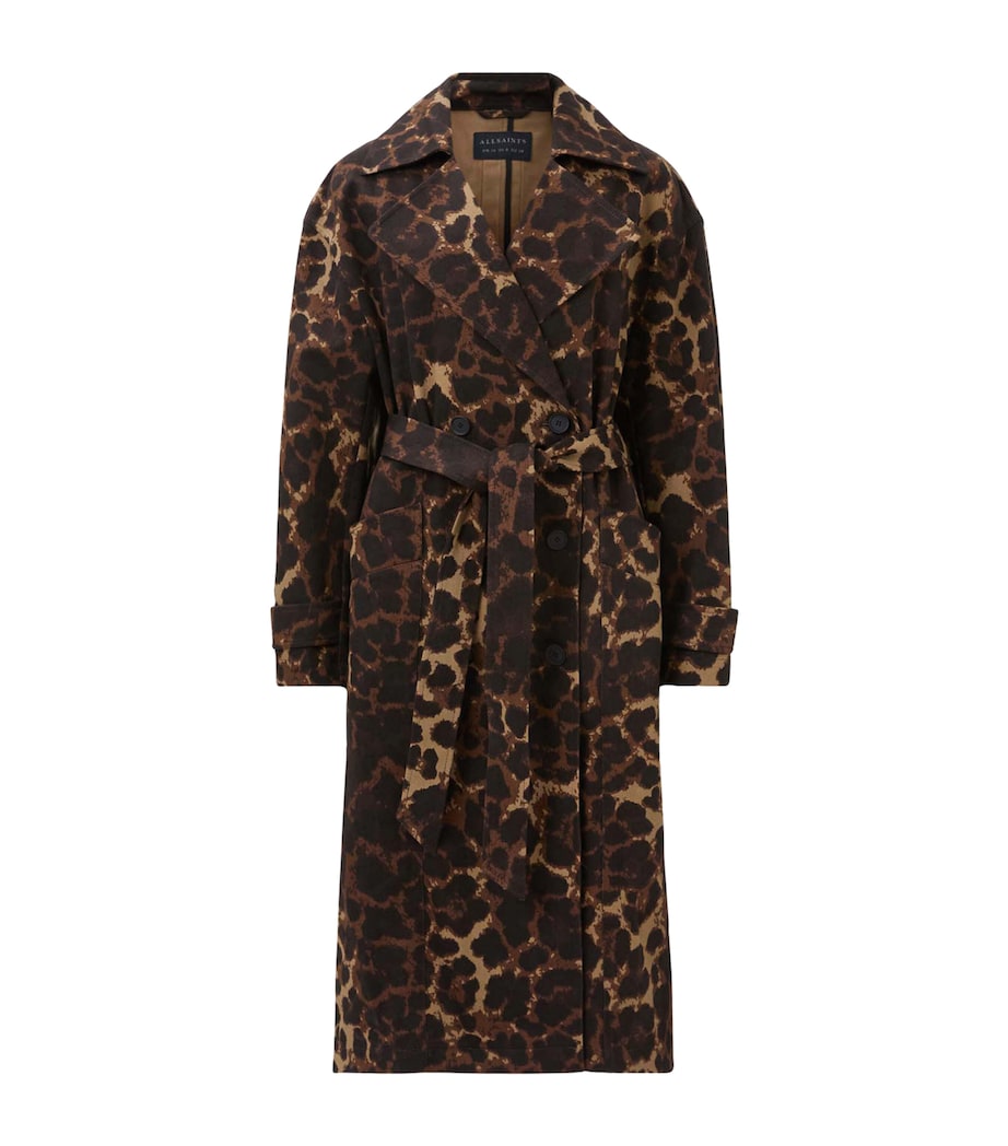 Leopard Print Abel Trench Coat LEOPARD BROWN Image 1