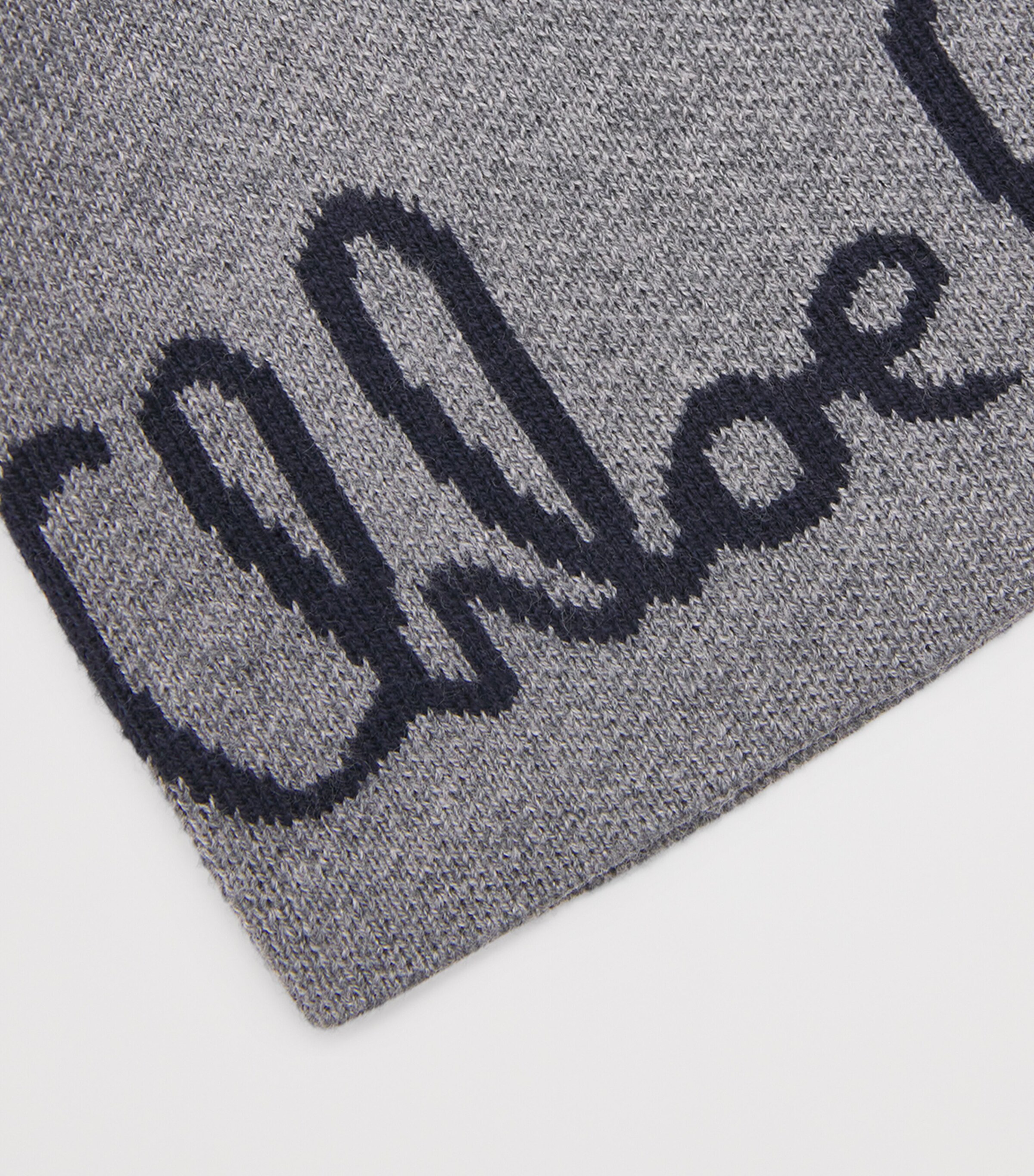 Wool-Cotton Logo Beanie HEATHER GREY Image 3