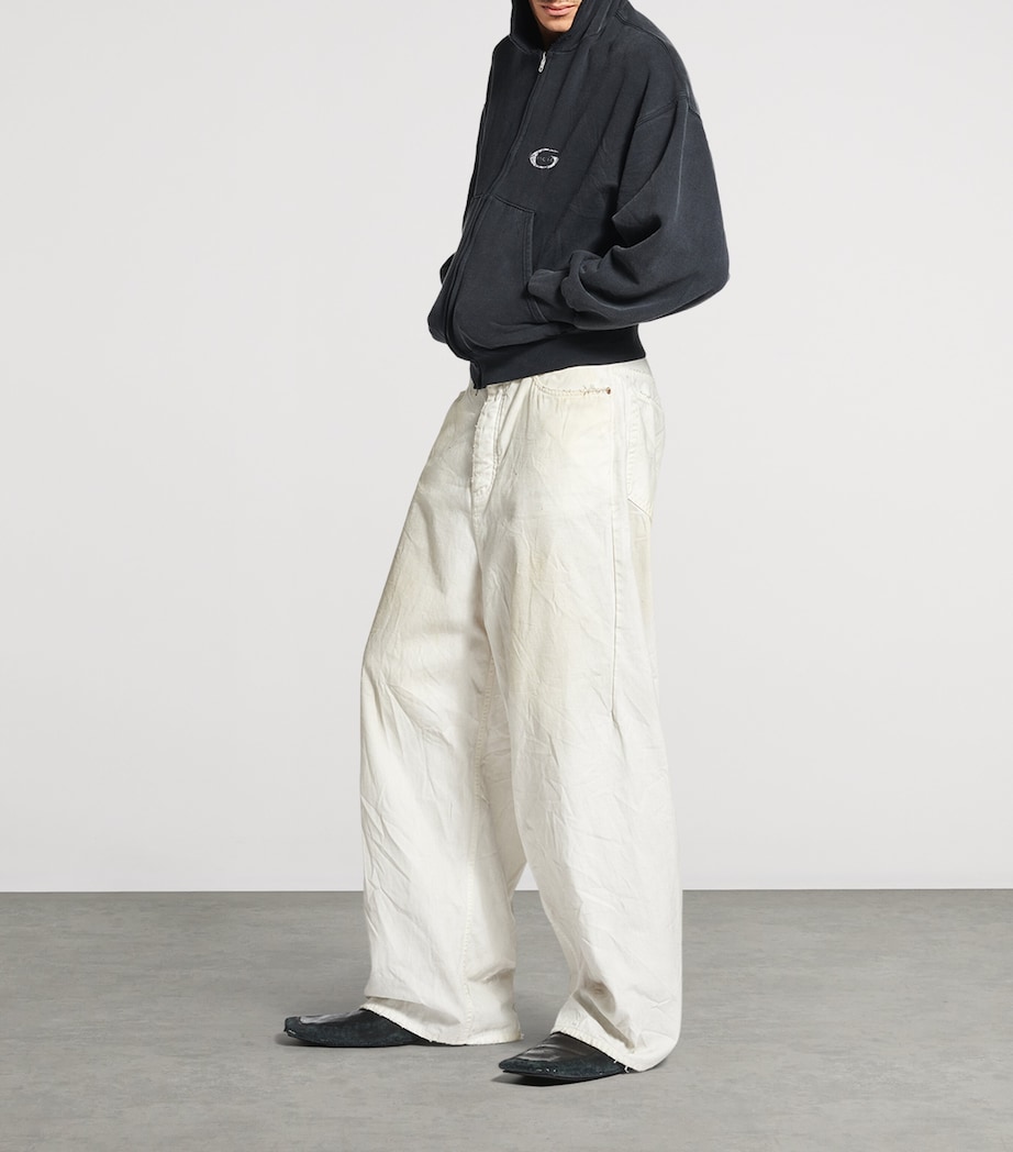 Distressed Wide-Leg Jeans 9012 Image 4