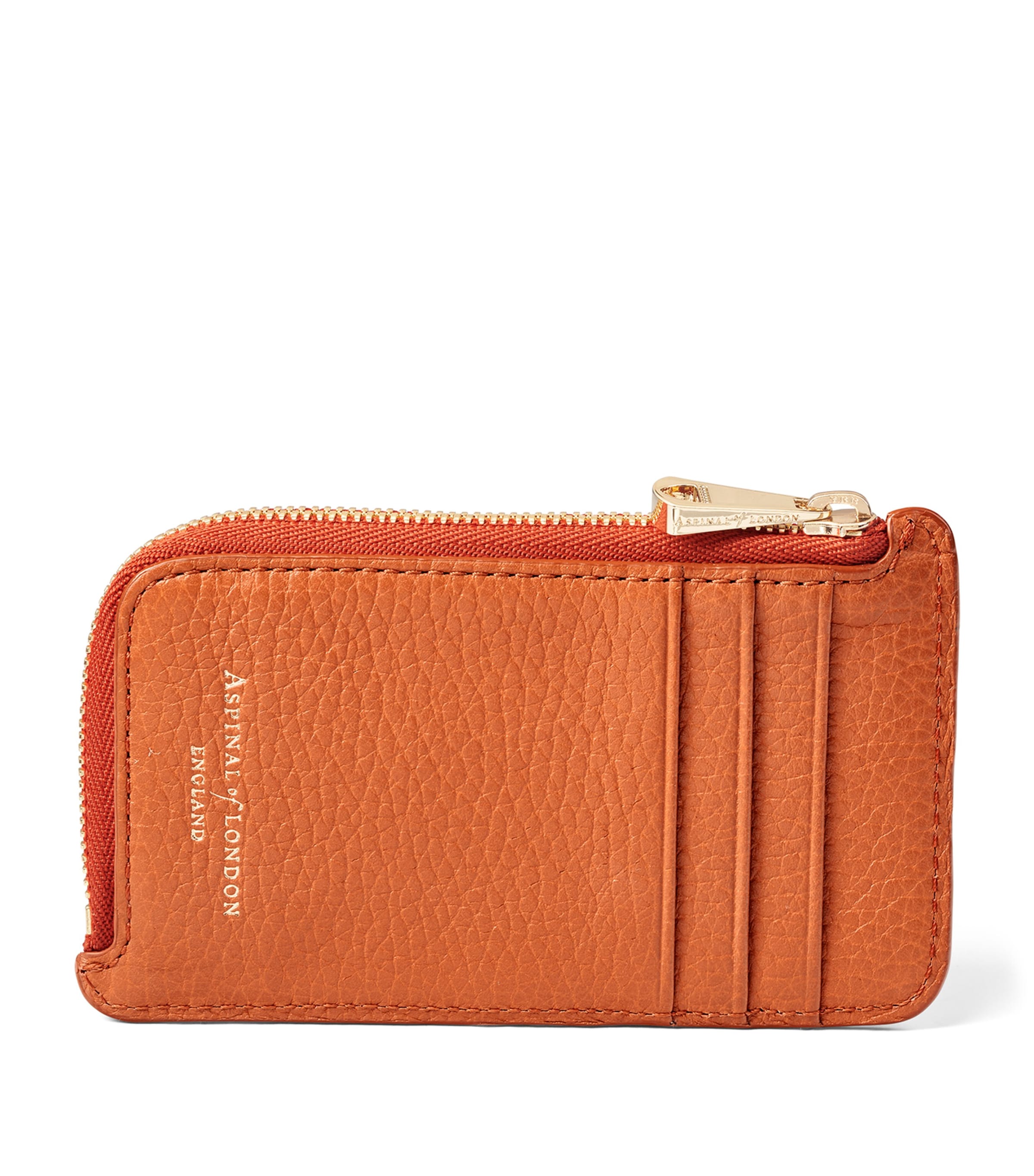 Aspinal Of London Leather Small Zipped Purse Marmalade Image 1