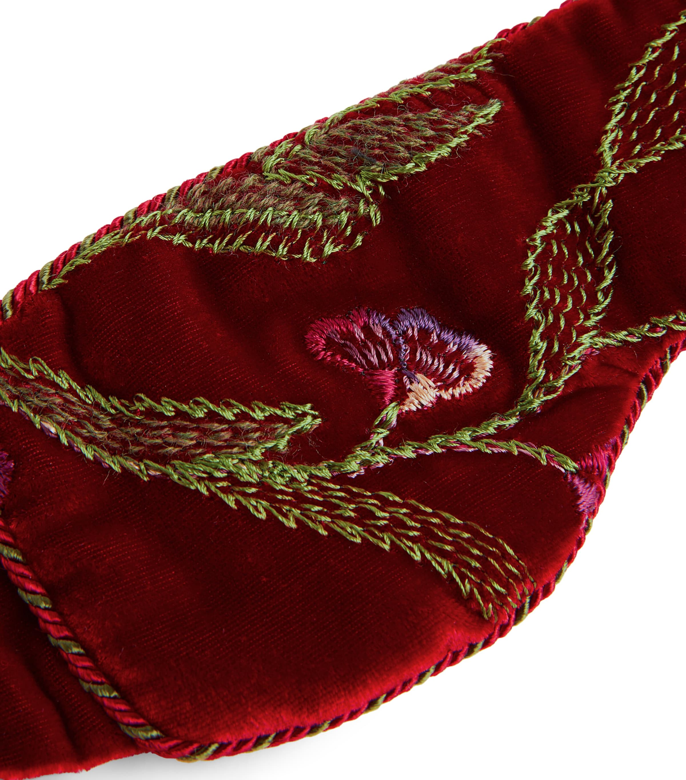 Silk Embroidered Sleep Mask RED Image 5
