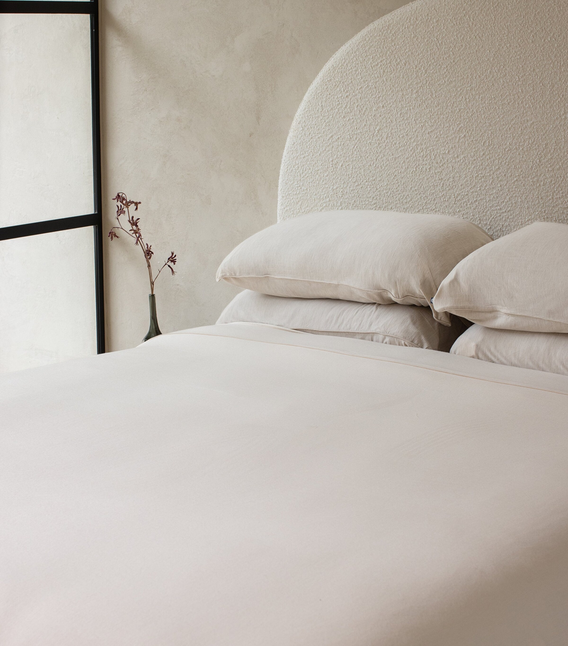 SHLEEP Merino Jersey King Duvet Cover (230cm x 220cm) Ivory Tusk Image 4
