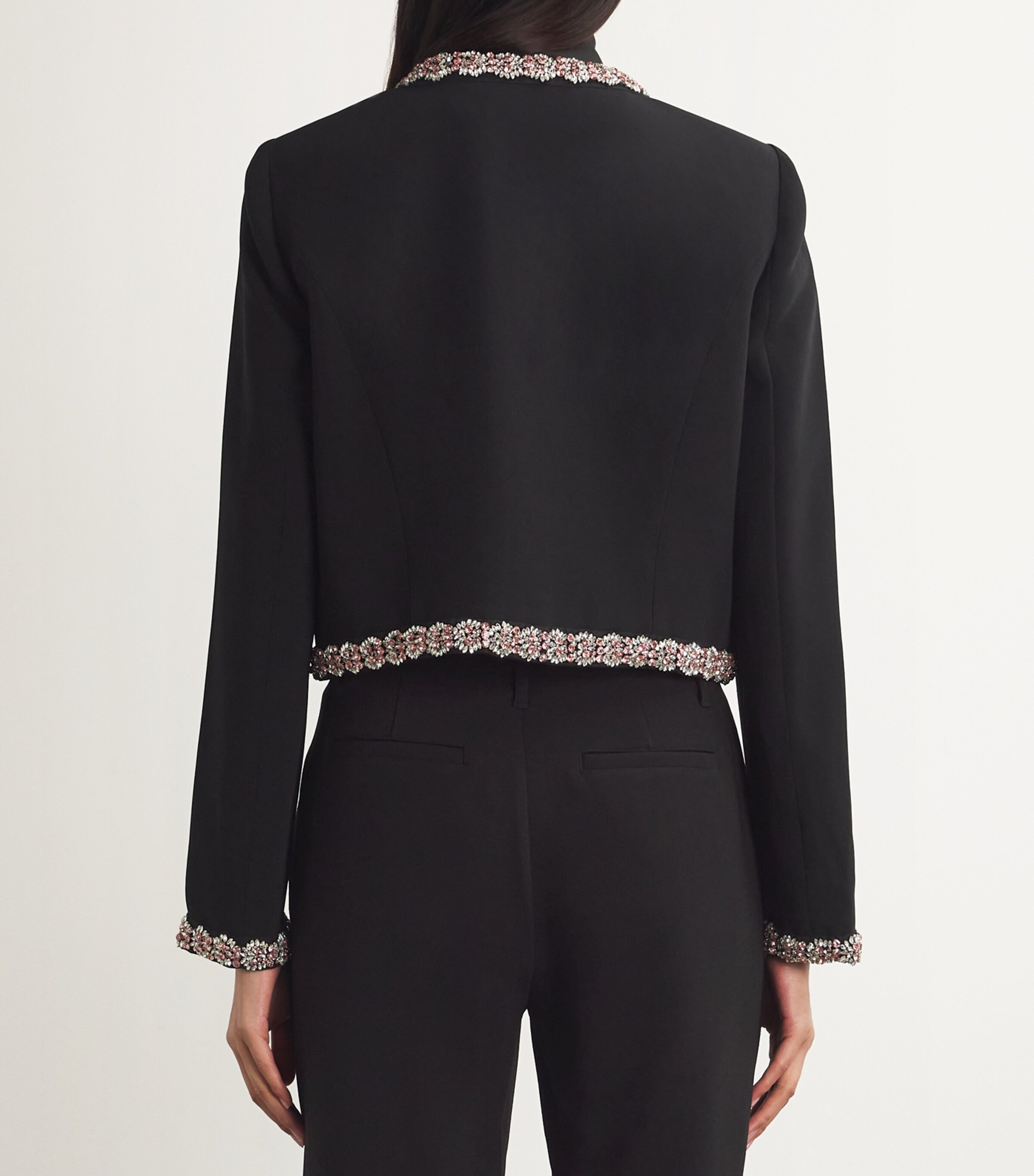 Cinq A Sept Womens Embellished Penelope Jacket Black/multi Image 4
