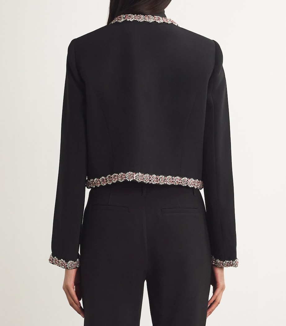 Cinq A Sept Womens Embellished Penelope Jacket Black/multi Image 4