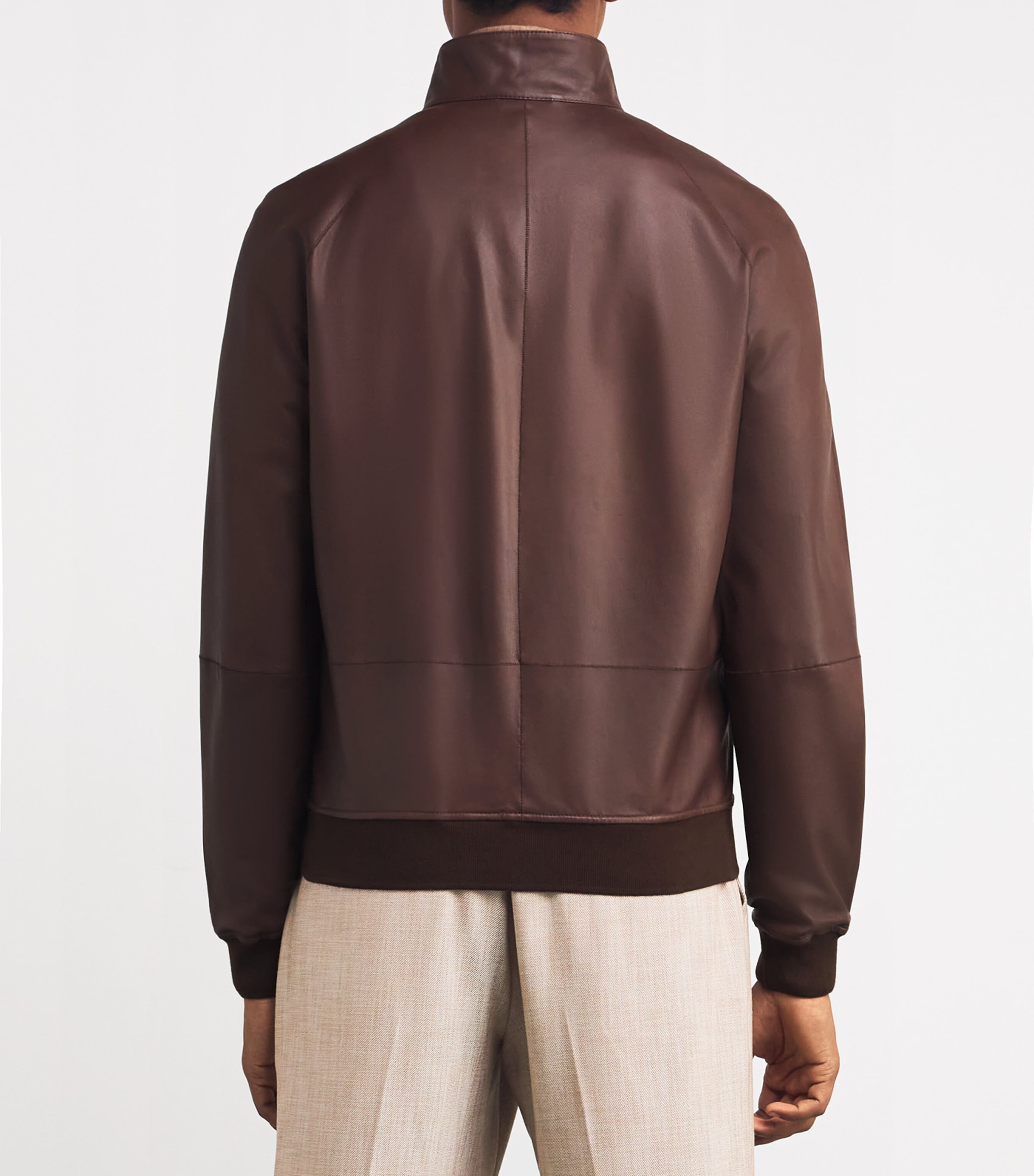Lambskin Bomber Jacket 030 DARK BROWN EBONY Image 4