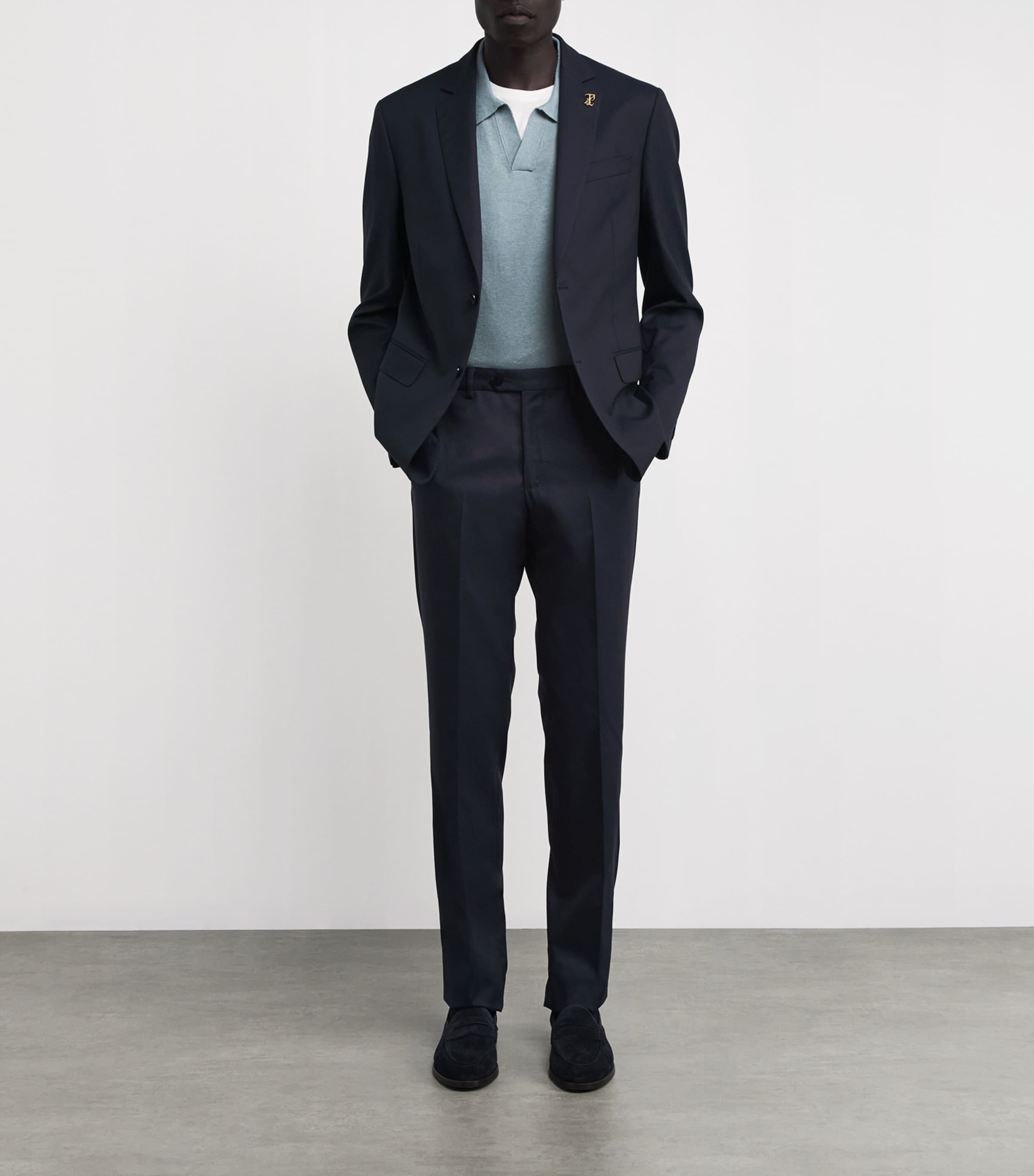 Wool 2-Piece Suit NAVY01' Image 2