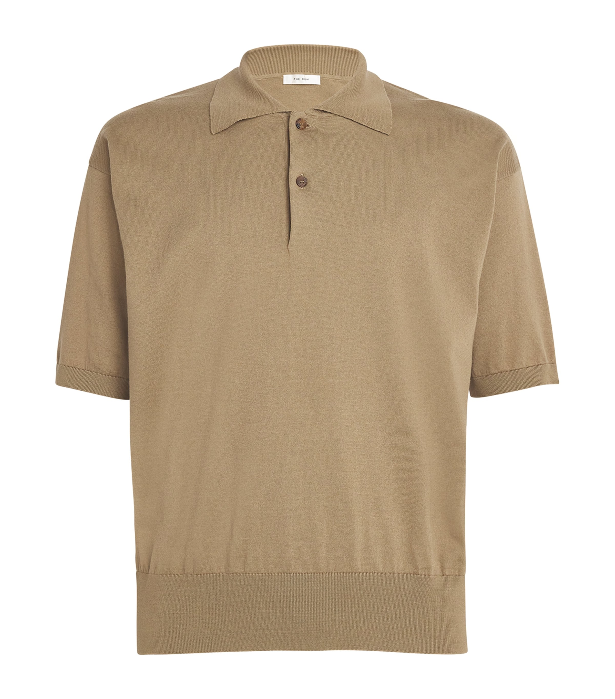 The Row Tiago Cotton-cashmere Polo Shirt In Green