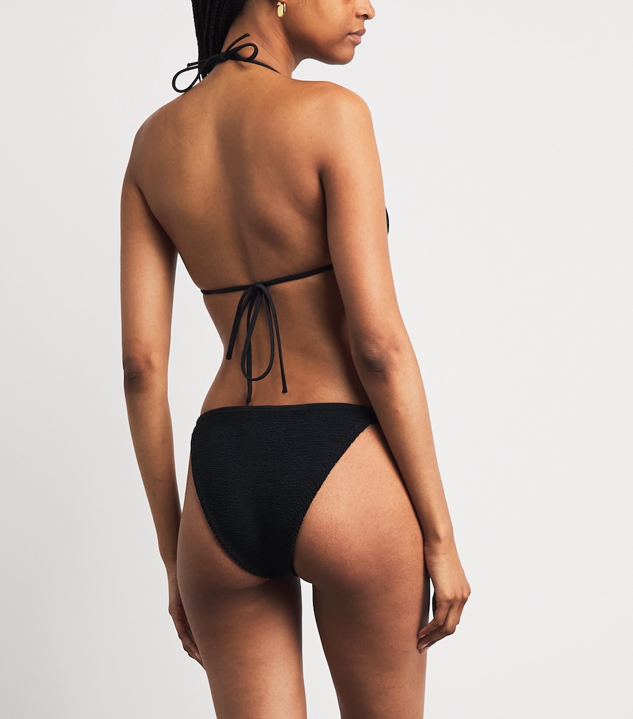 Hunza G Womens Ruffled Naomi Bikini Black Image 3