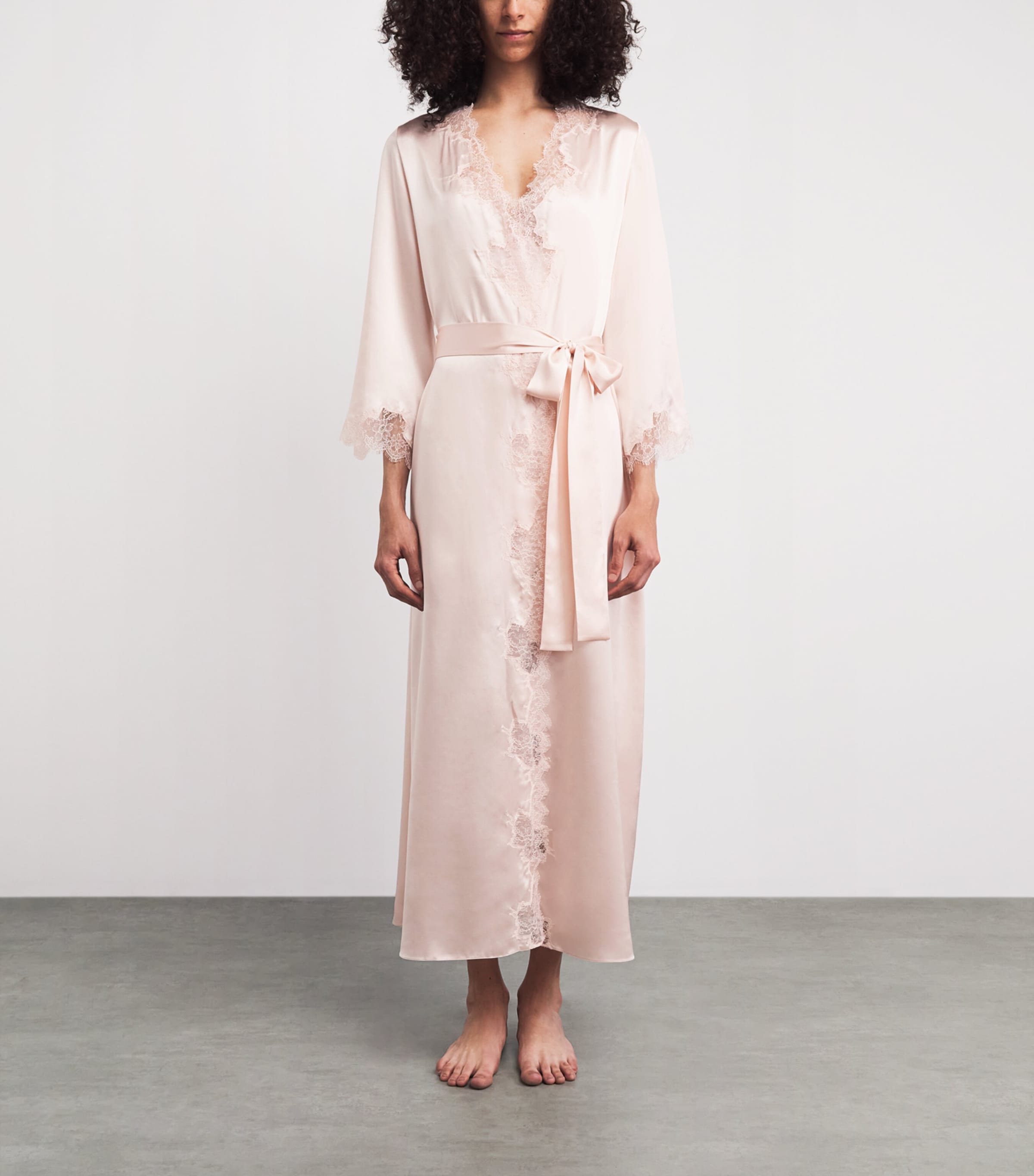 Gilda & Pearl Womens Silk In Dreams Long Robe Petale Image 4