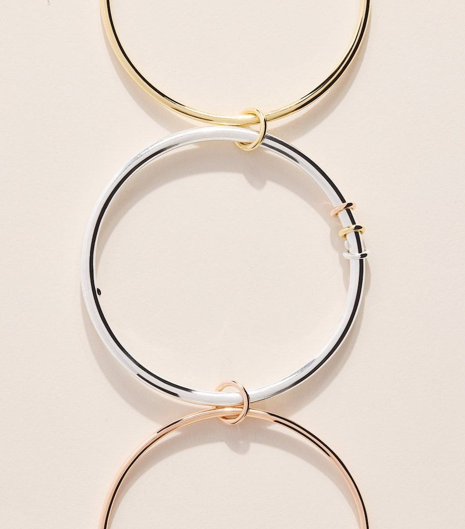 Spinelli Kilcollin Mixed Gold and Sterling Silver Baryon Layered Bangle Sterling Silver Image 3