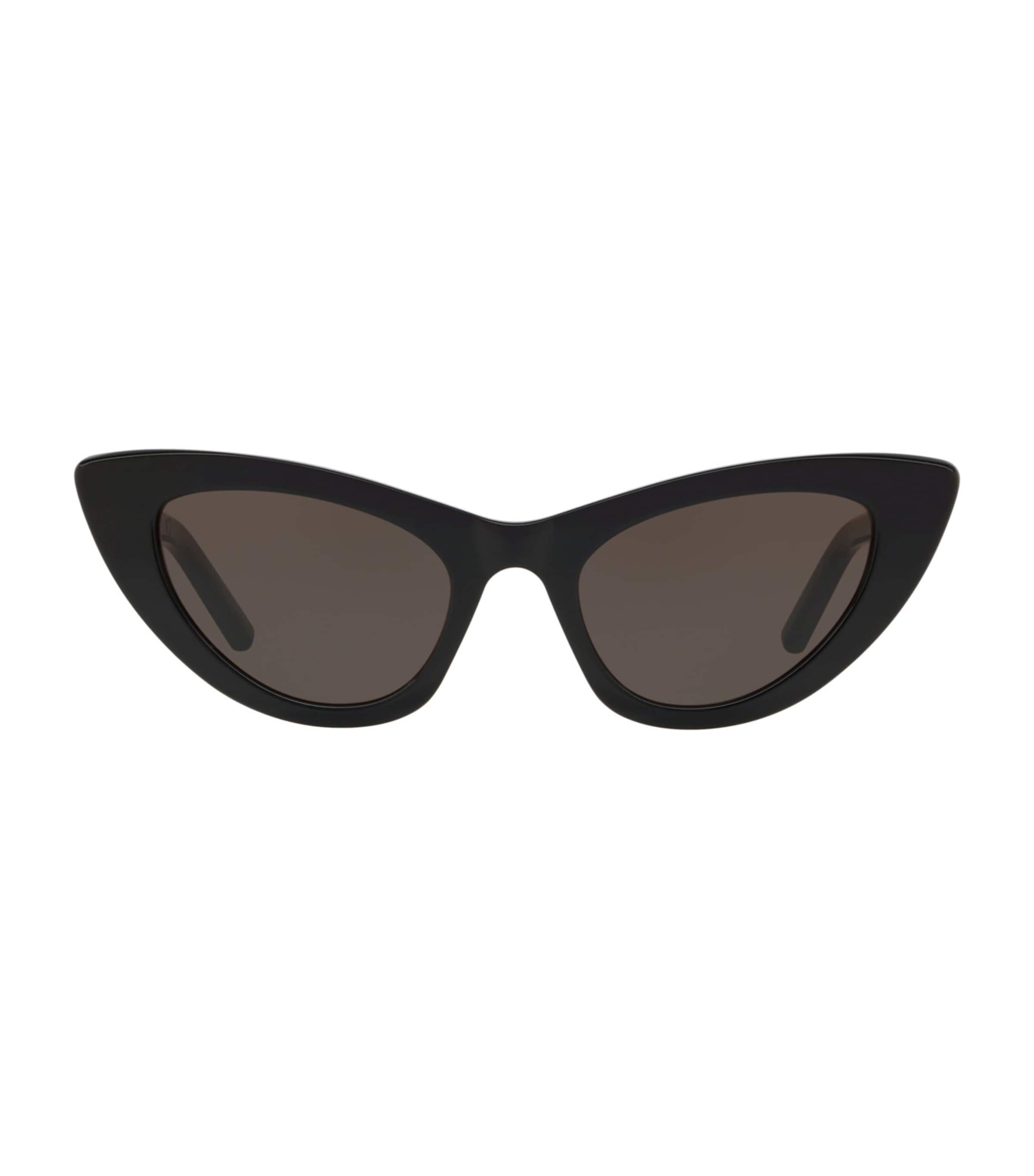 Saint Laurent Sl213 New Wave Lily Acetate Cat-eye Sunglasses In Black