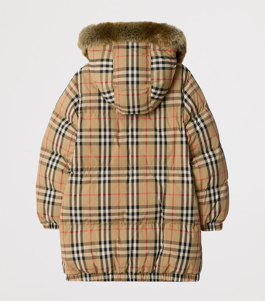 Down Check Puffer Jacket (3-12 Years) SAND IP CHECK Image 2