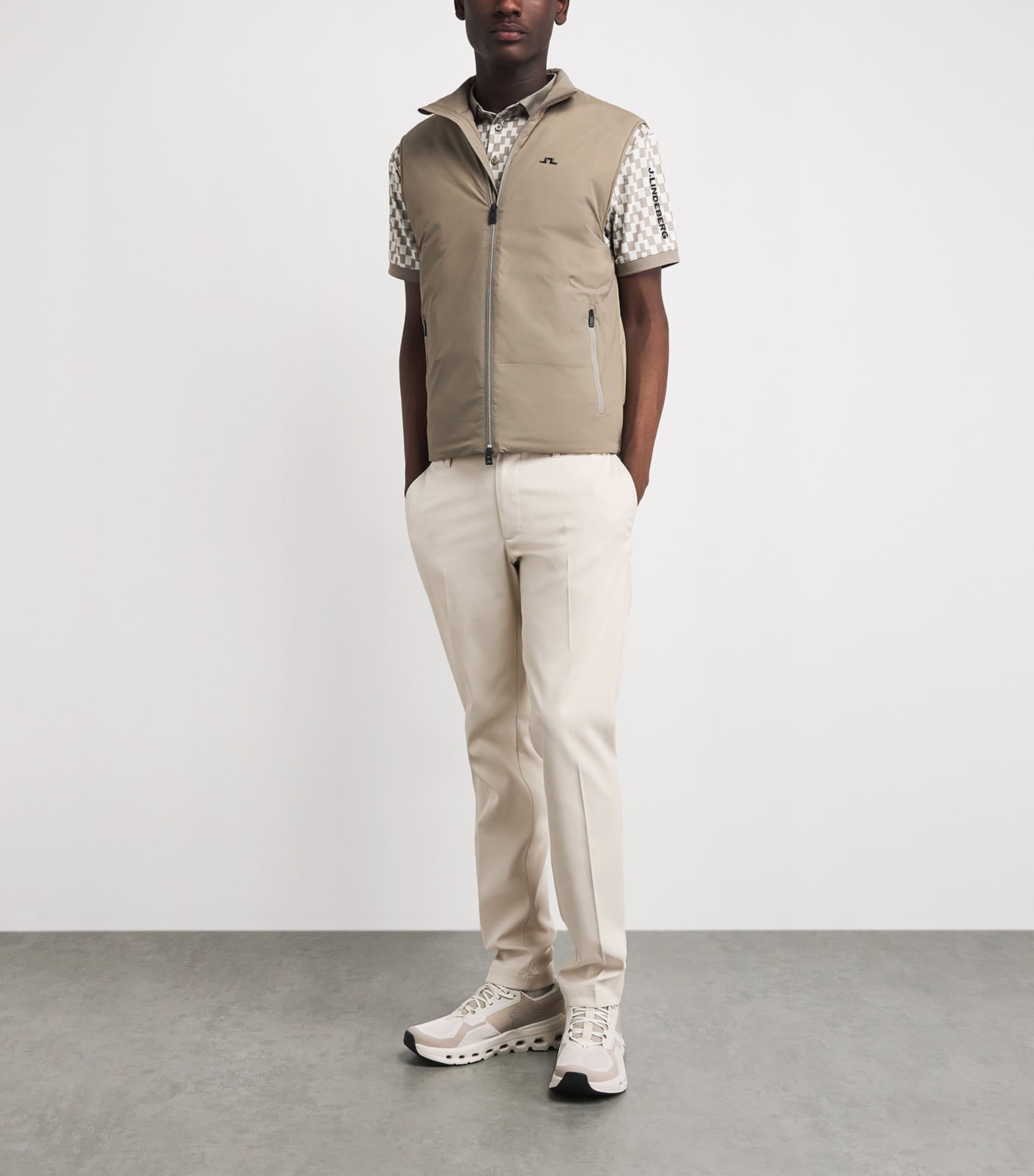 J Lindeberg Mens Ellott Trousers Moonbeam Image 2