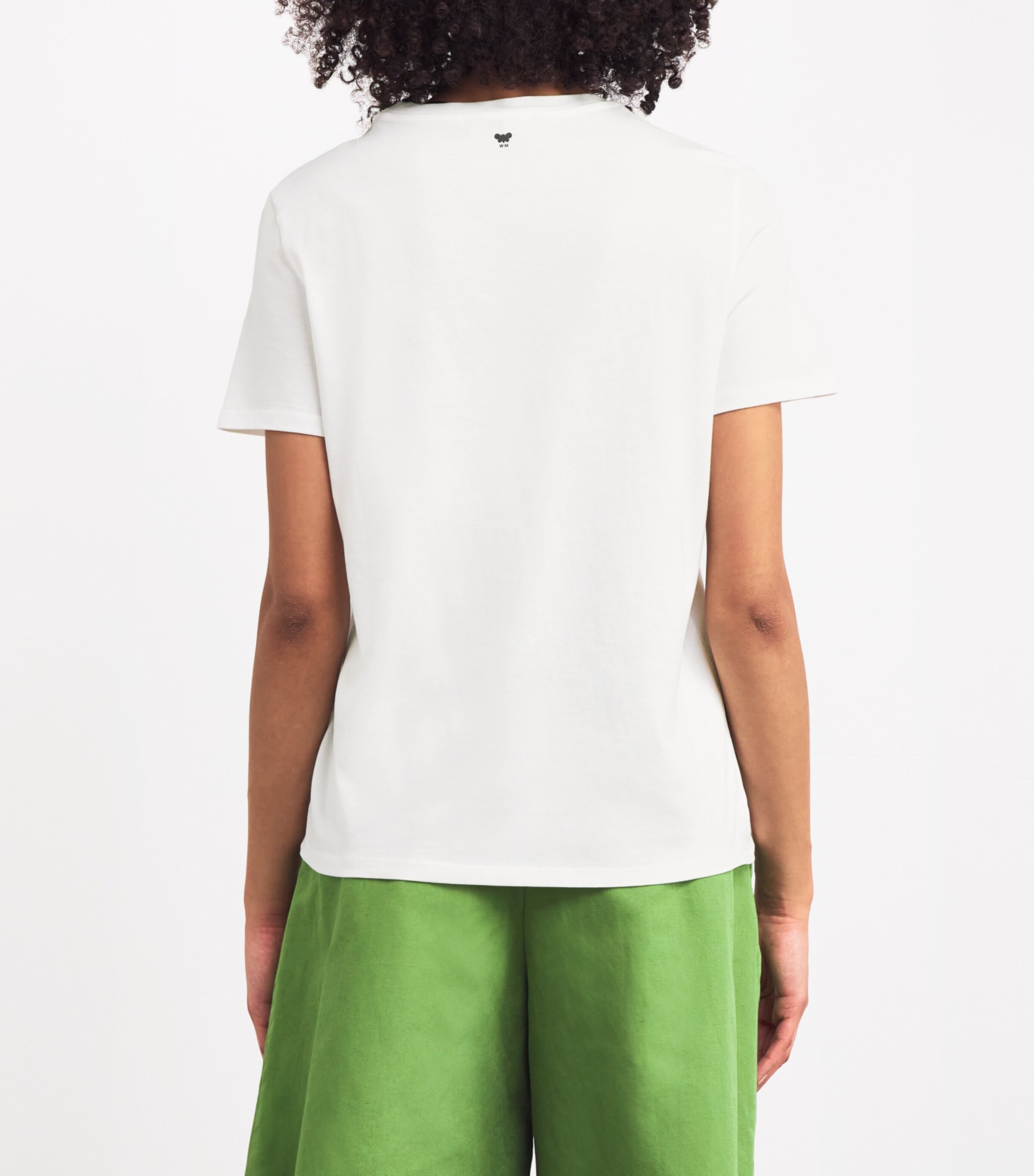 Weekend Max Mara Womens Cotton Floral T-Shirt White Image 4