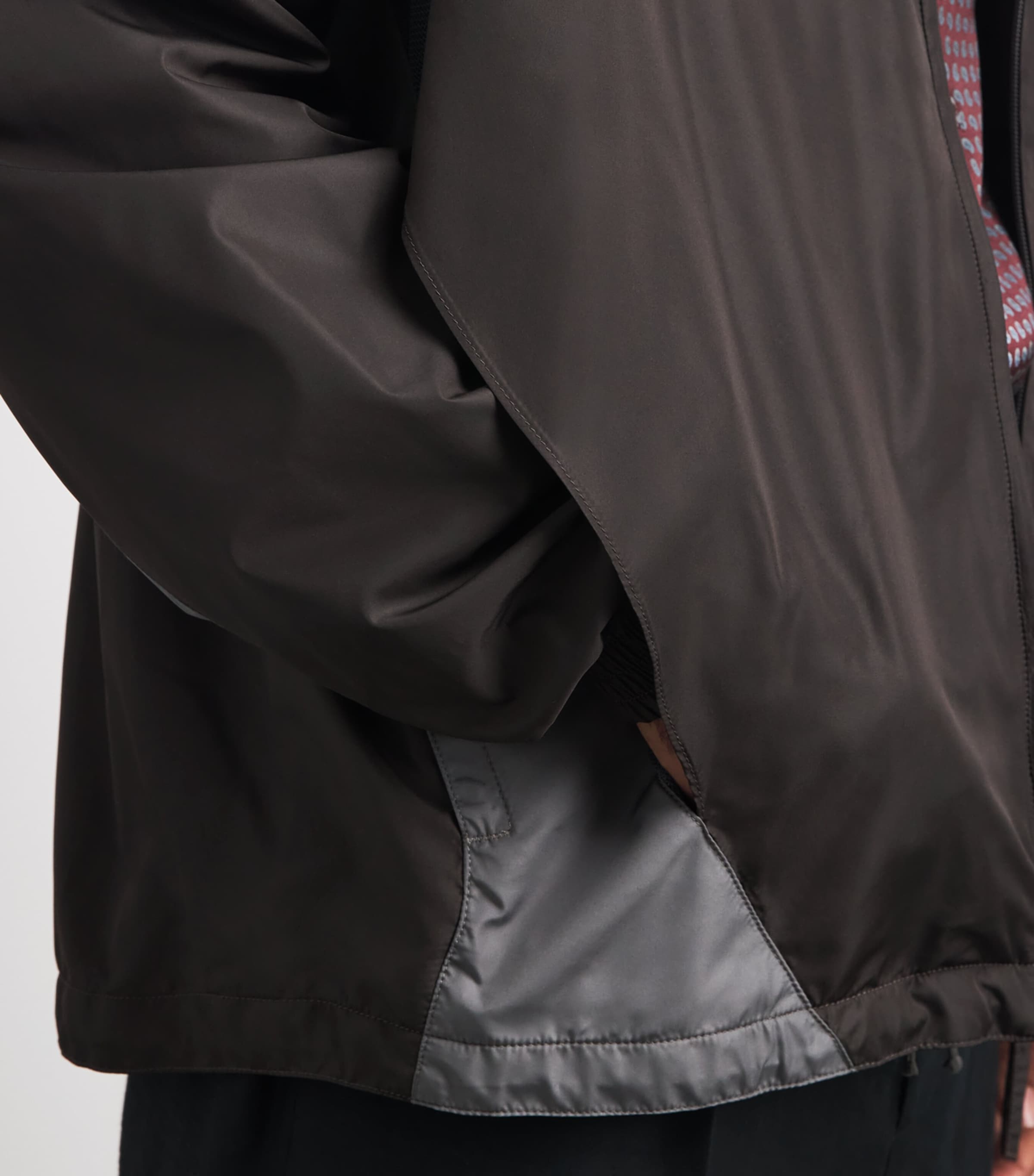 Maison Margiela Mens Contrast Panel Track jacket Dark Brown Image 3
