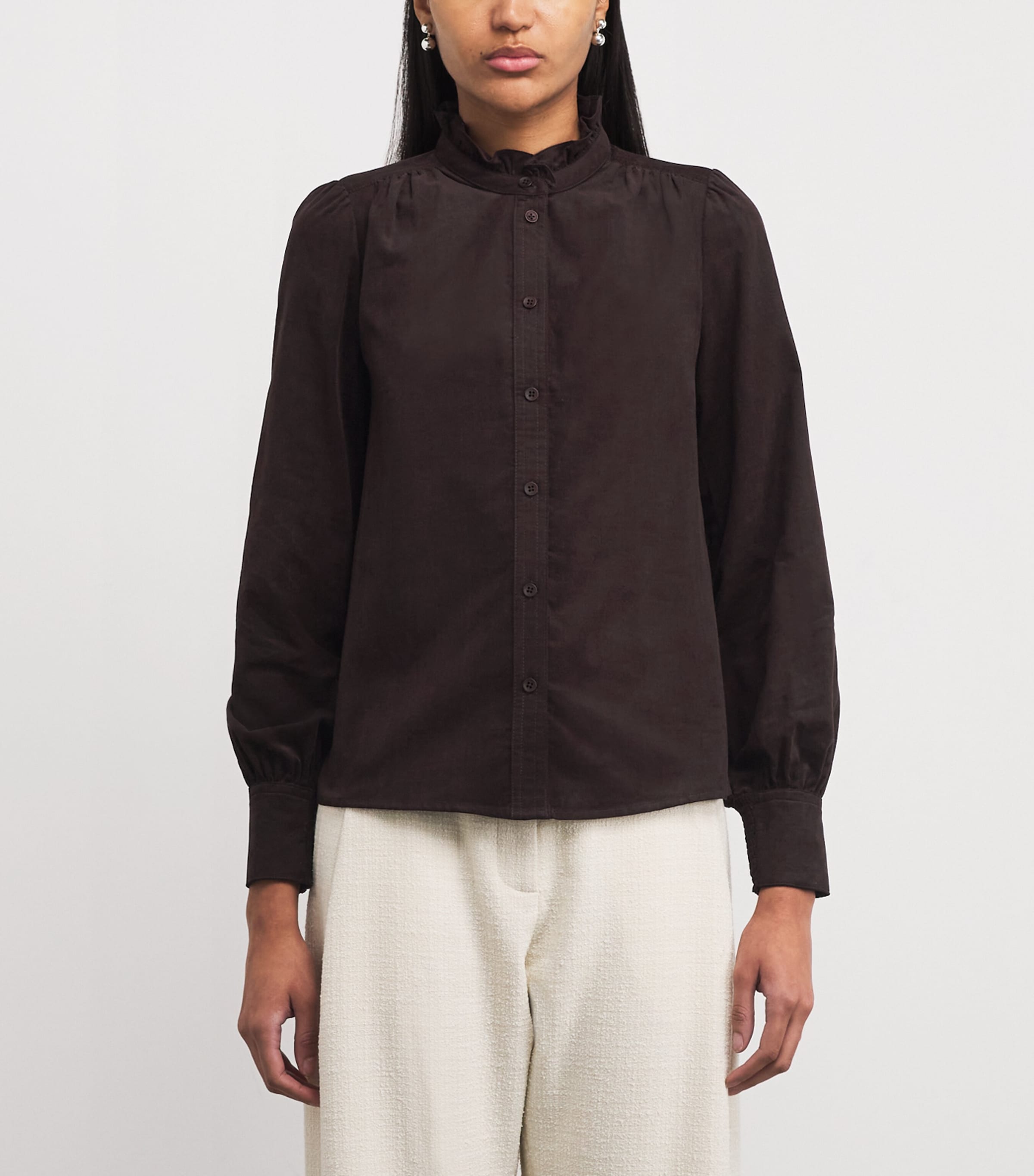 Supersoft Cord Blouse COCOA BROWN Image 3