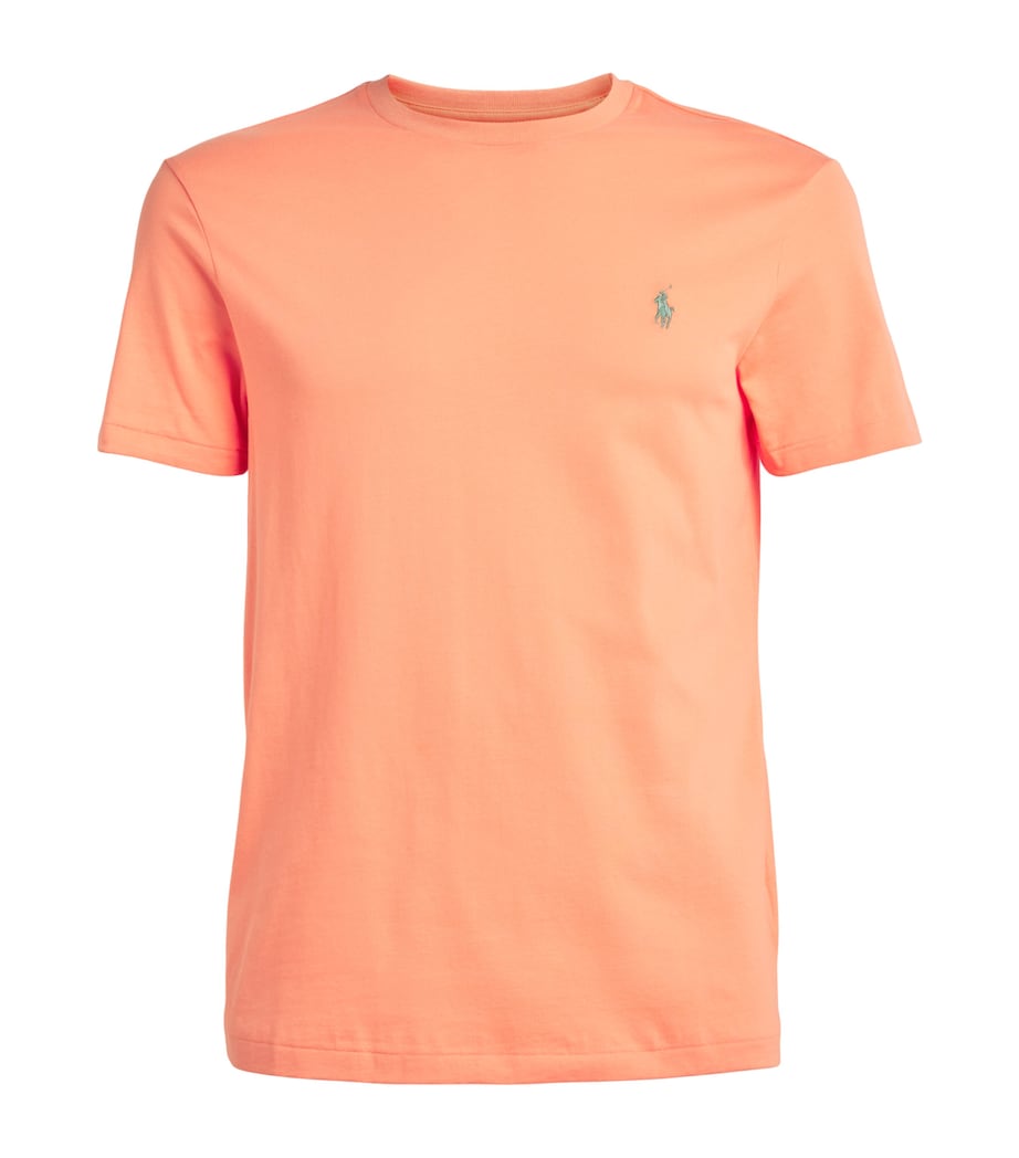 Polo Ralph Lauren Mens Cotton Custom Slim-Fit T-Shirt Pompano Image 1