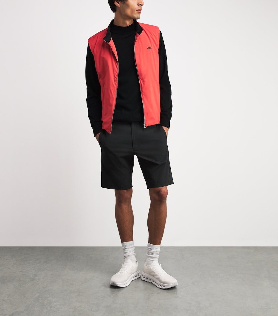 Alba Mens Cotton-Blend Techno Shorts Black Image 2