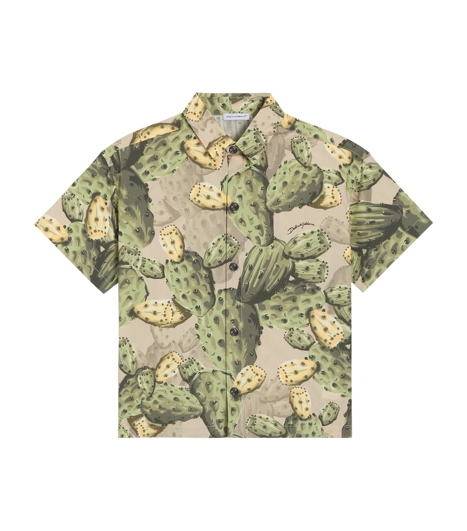 Dolce&Gabbana Kids Cotton Printed Shirt (8-12+ Years) Fichi Fdo Pann Image 1