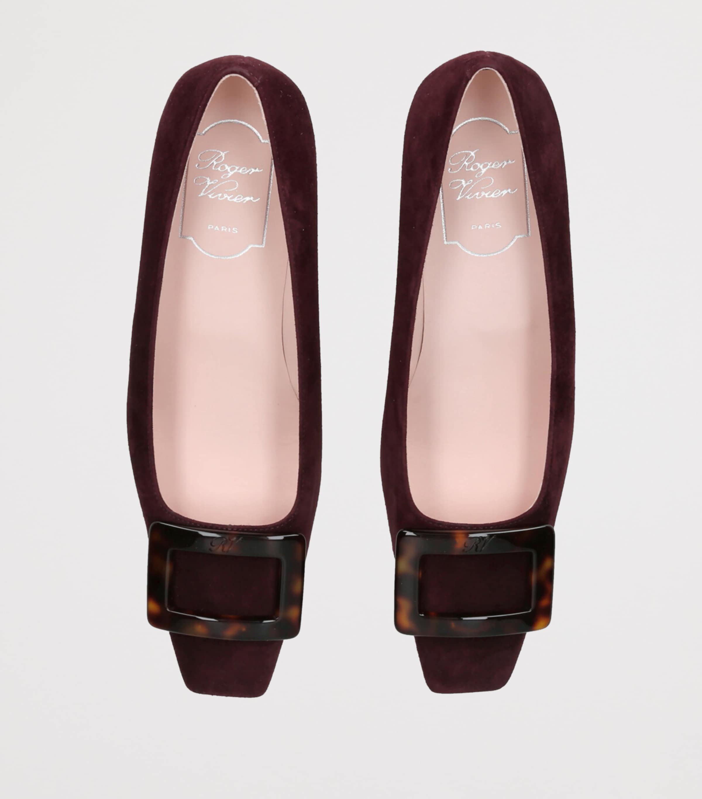 Suede Belle Vivier Pumps 45 WINE Image 4