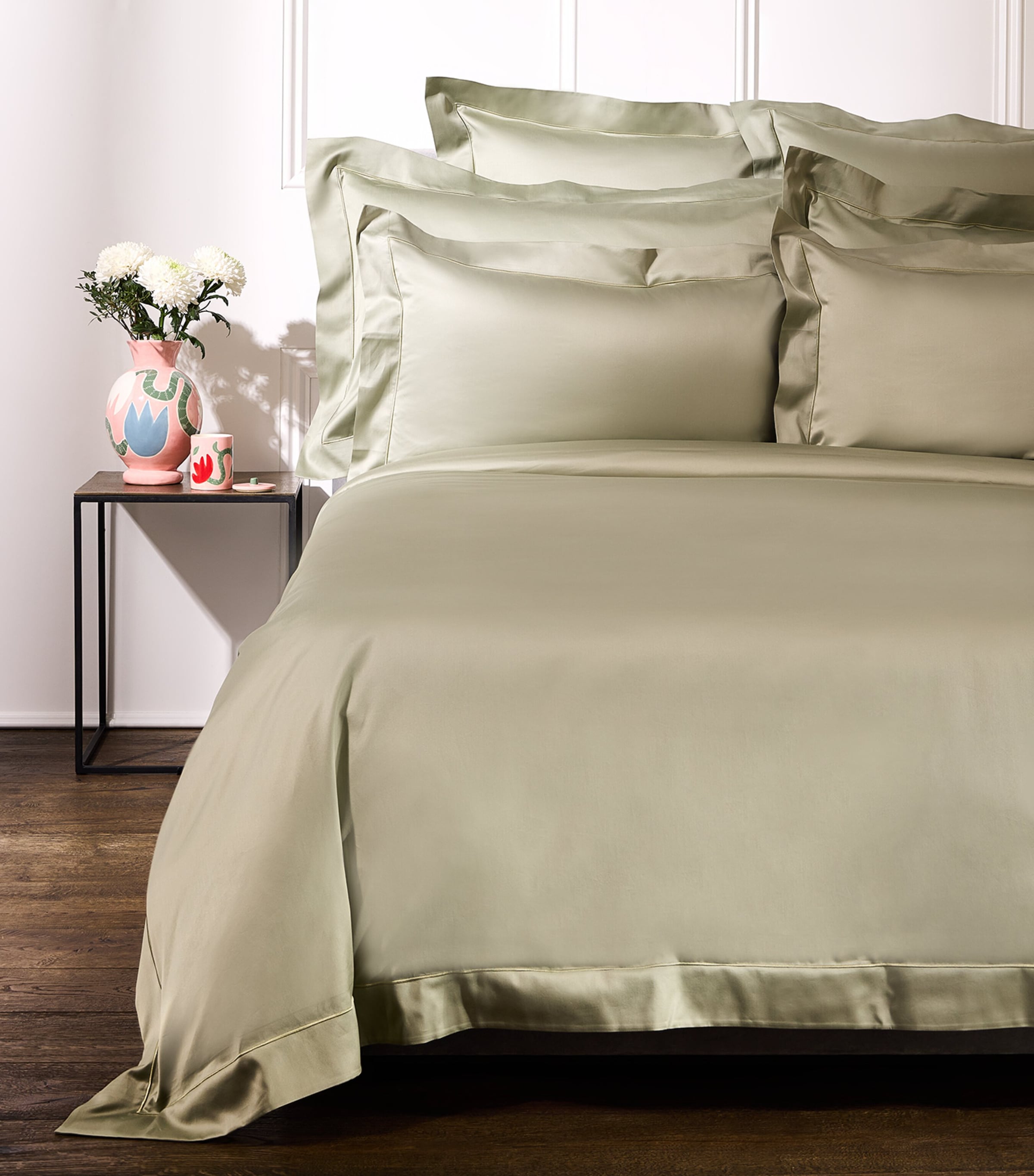 Celso De Lemos Bourdon Oxford Pillowcase (50cm x 75cm) Laurel Image 1