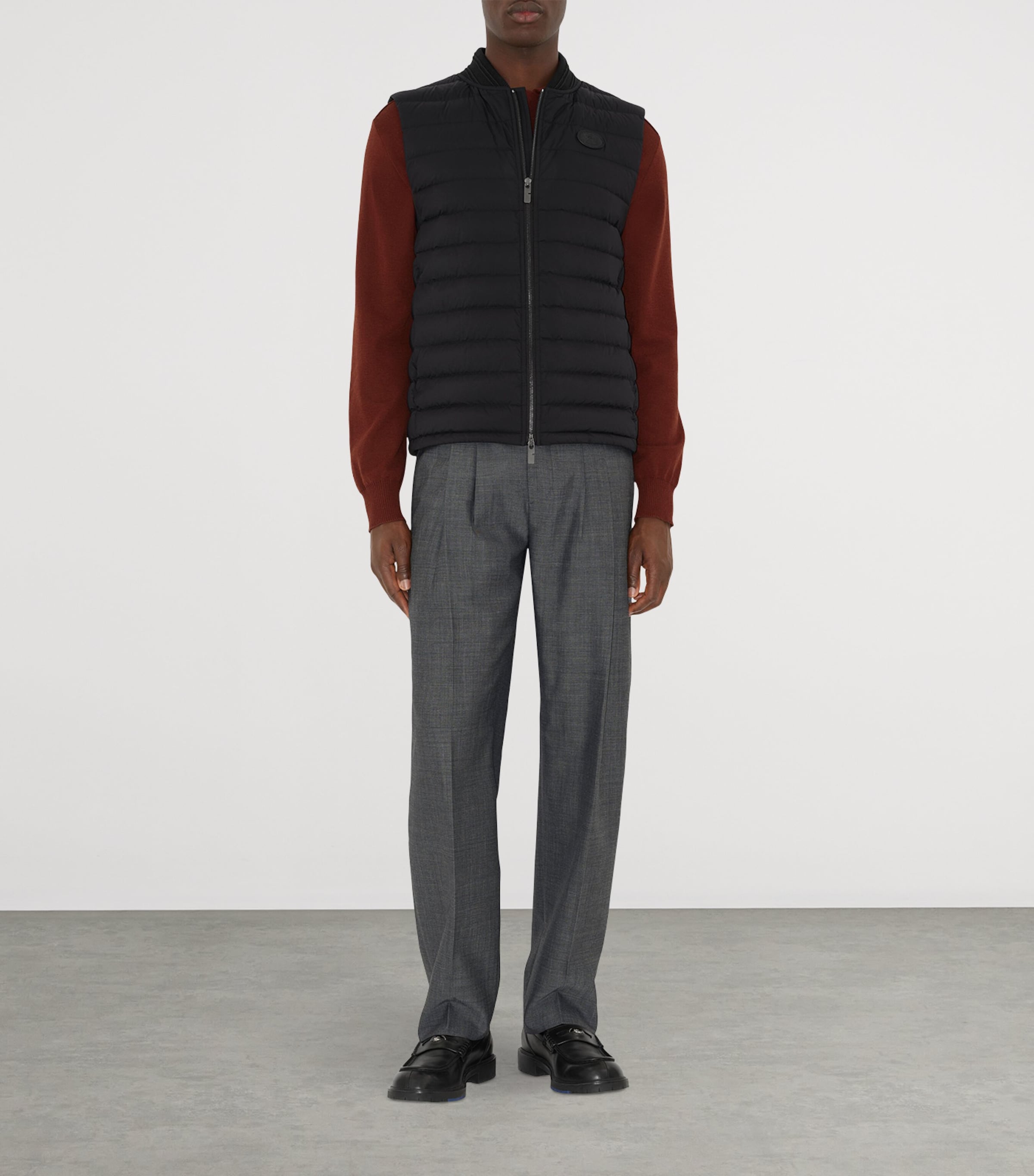 Nylon Puffer Jacket BLACK Image 2