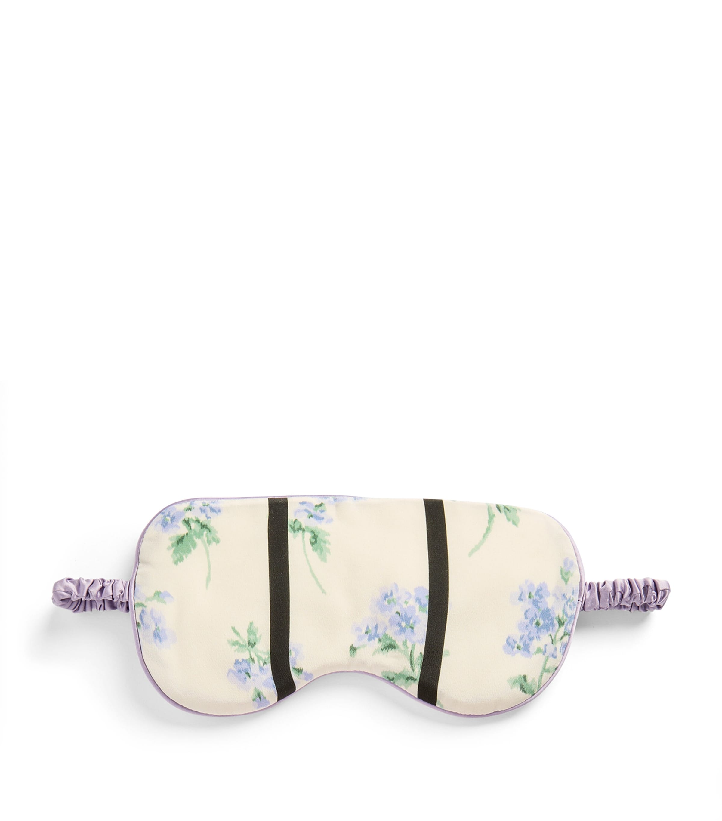 OLIVIA VON HALLE SILK AUDREY HYPNOS STRIPED EYE MASK 