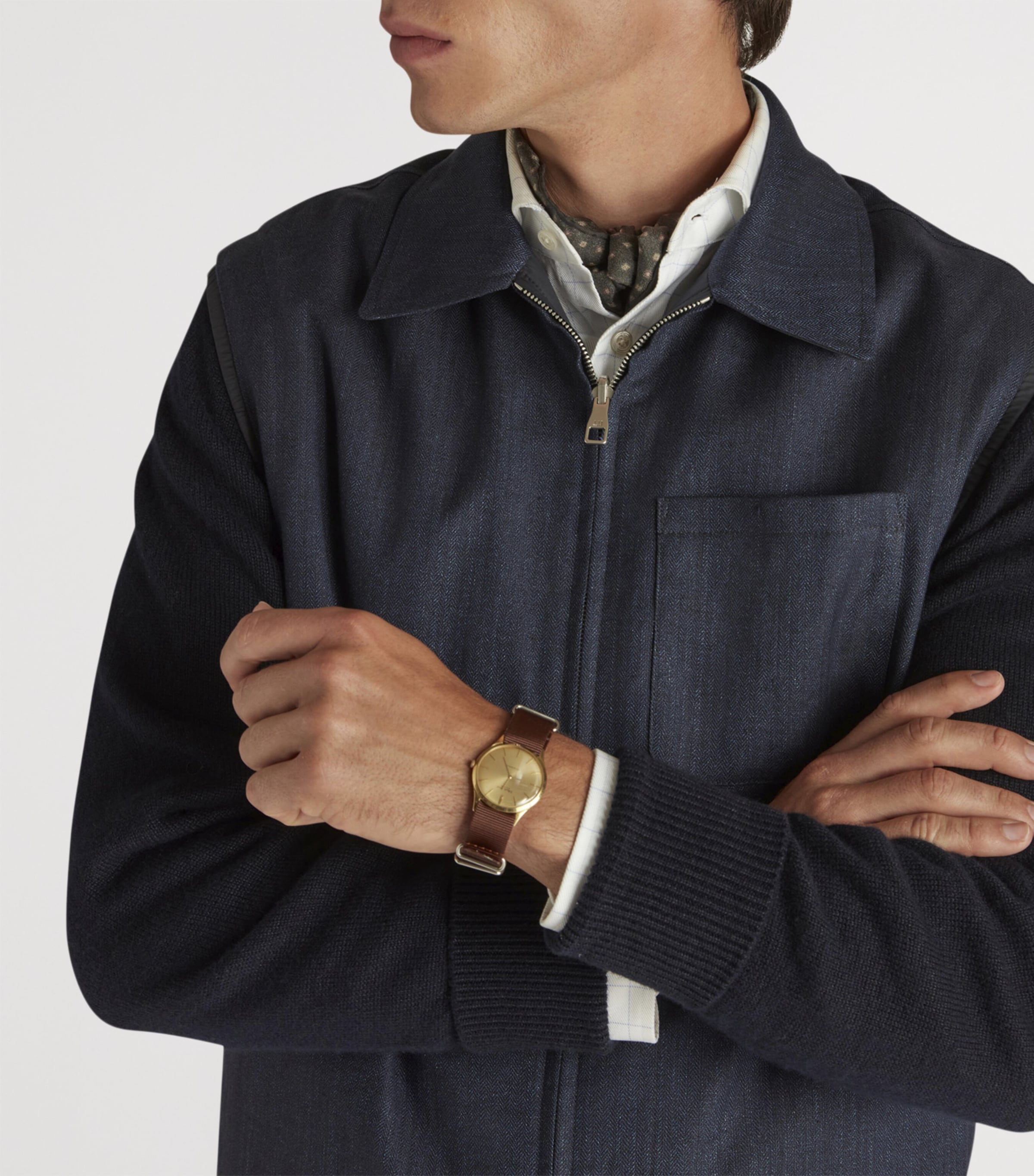 Linen Reversible Gilet 410NAVY Image 5