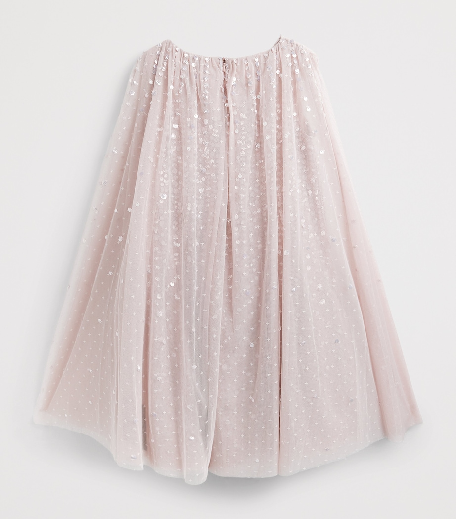 Needle & Thread Tulle Sequin Moonlight Cape Dress (8-12 Years) Lilac Heather Image 2
