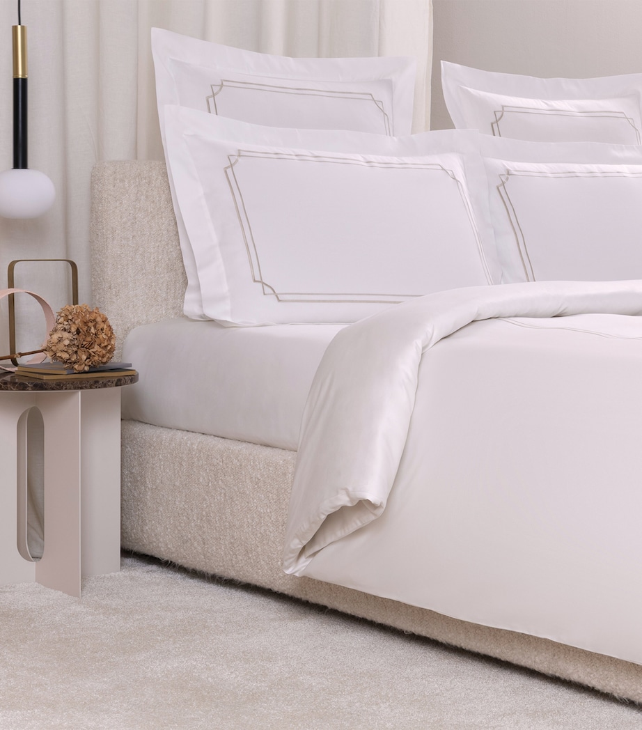 Frette Layering Embroidery Duvet Cover (260cm x 240cm) Milk/savage B Image 2