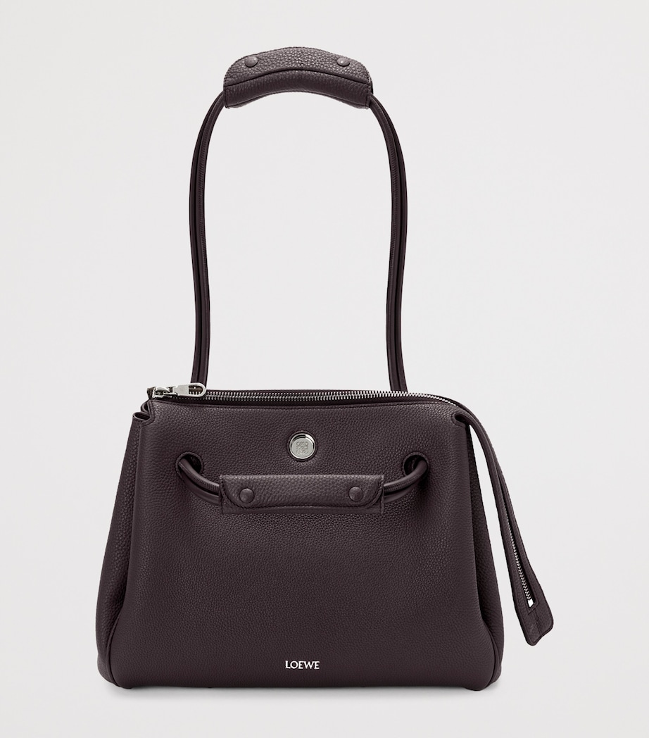 Medium Leather Madrid Shoulder Bag DARK EBONY Image 6