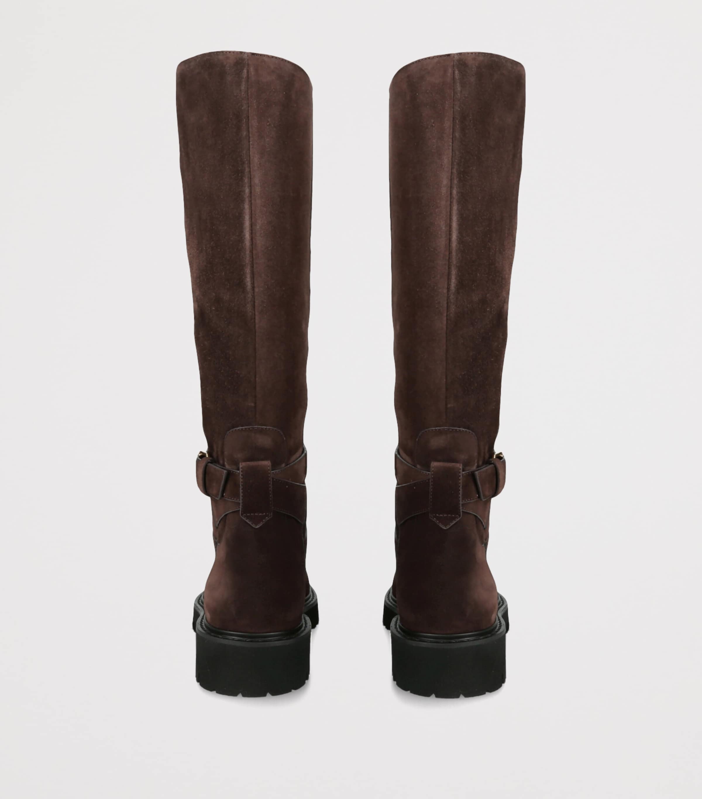 Valentino Garavani Suede Vlogo Knee-High Boots 40 Brown Image 3