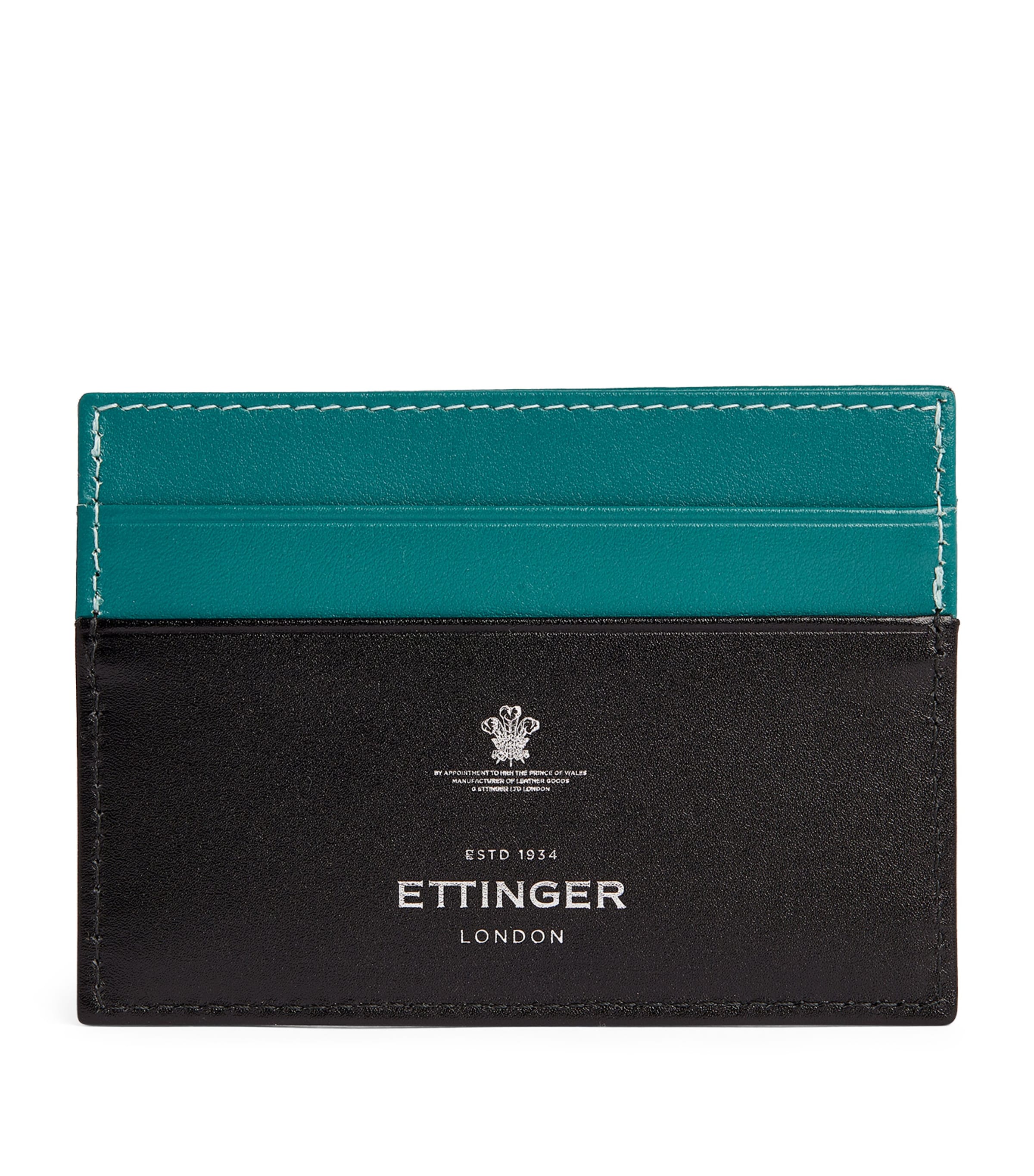 Ettinger Leather Sterling Flat Card Holder Turquoise Image 4