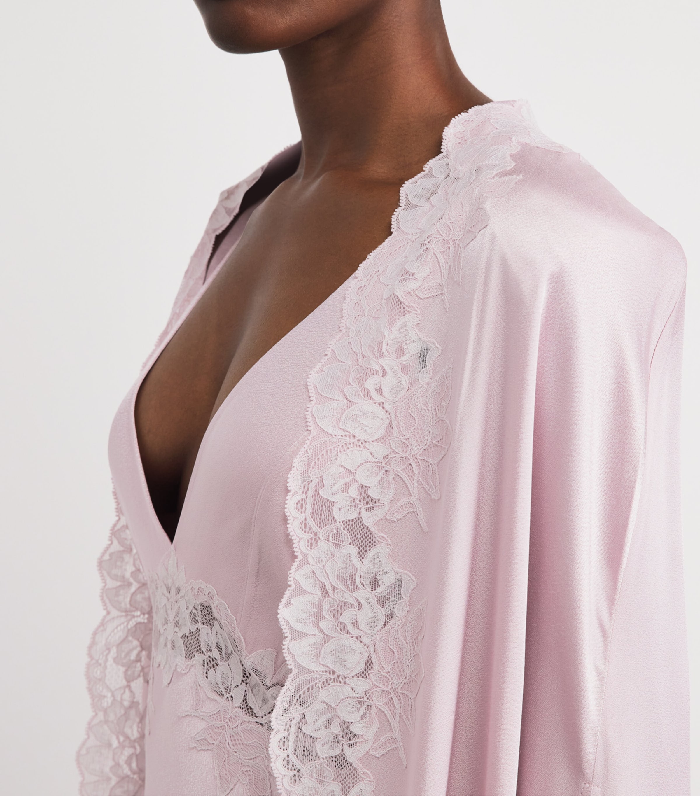 Bocan Womens Lace-Trim Beatrice Cape Powder Image 5